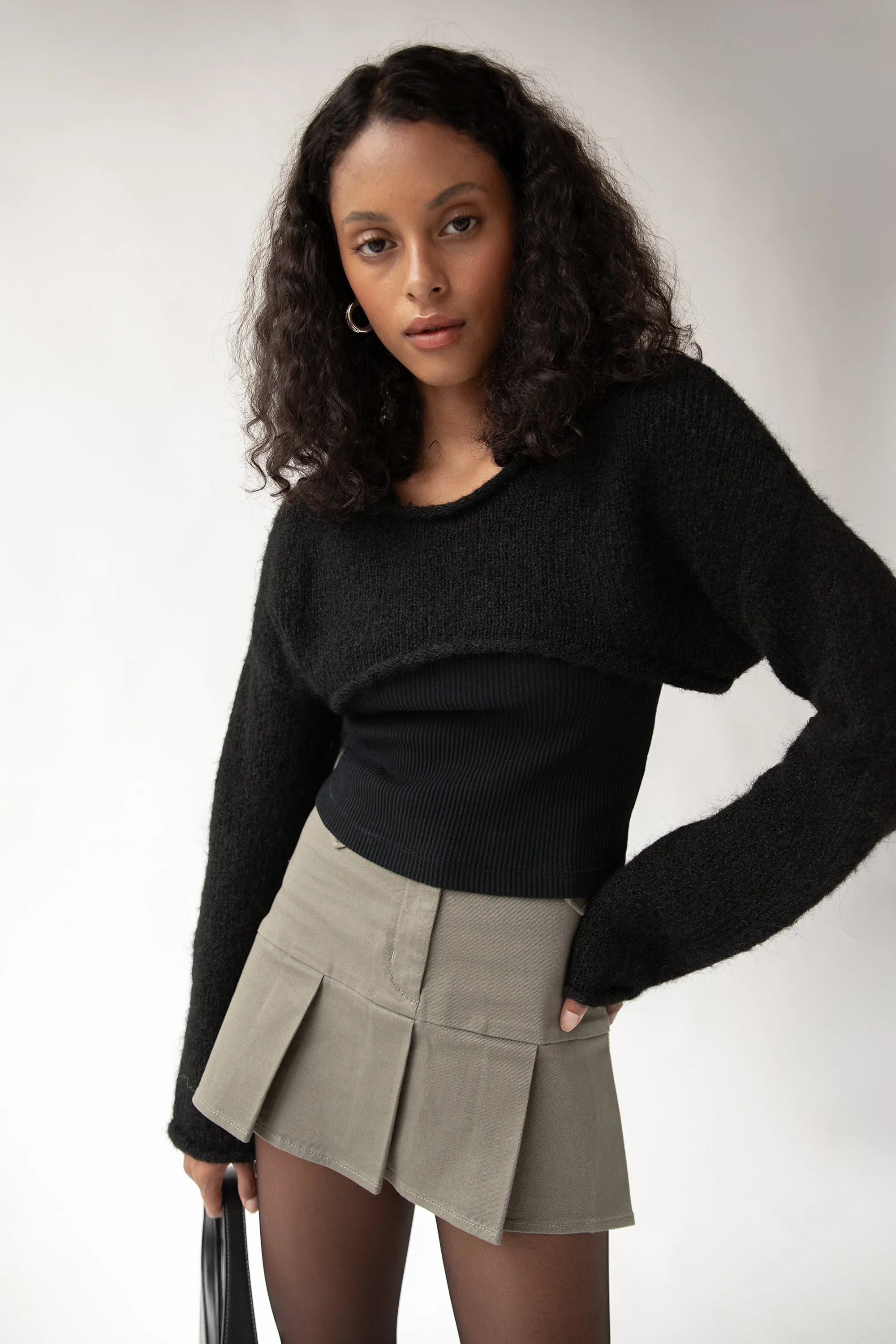 MOHAIR WOOL-BLEND BOLERO sold by OAK AND FORT