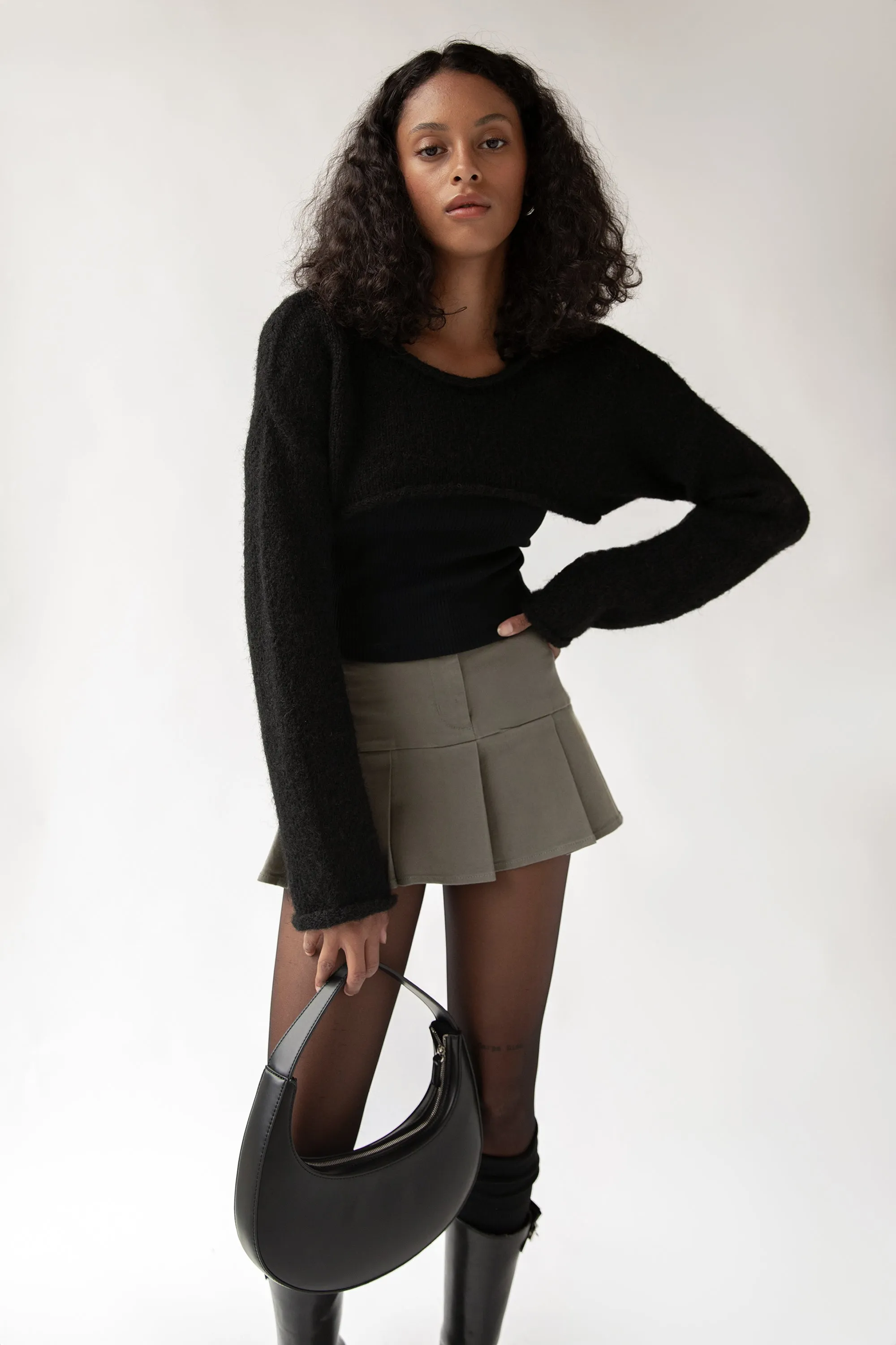 MOHAIR WOOL-BLEND BOLERO sold by OAK AND FORT product image thumbnail 3