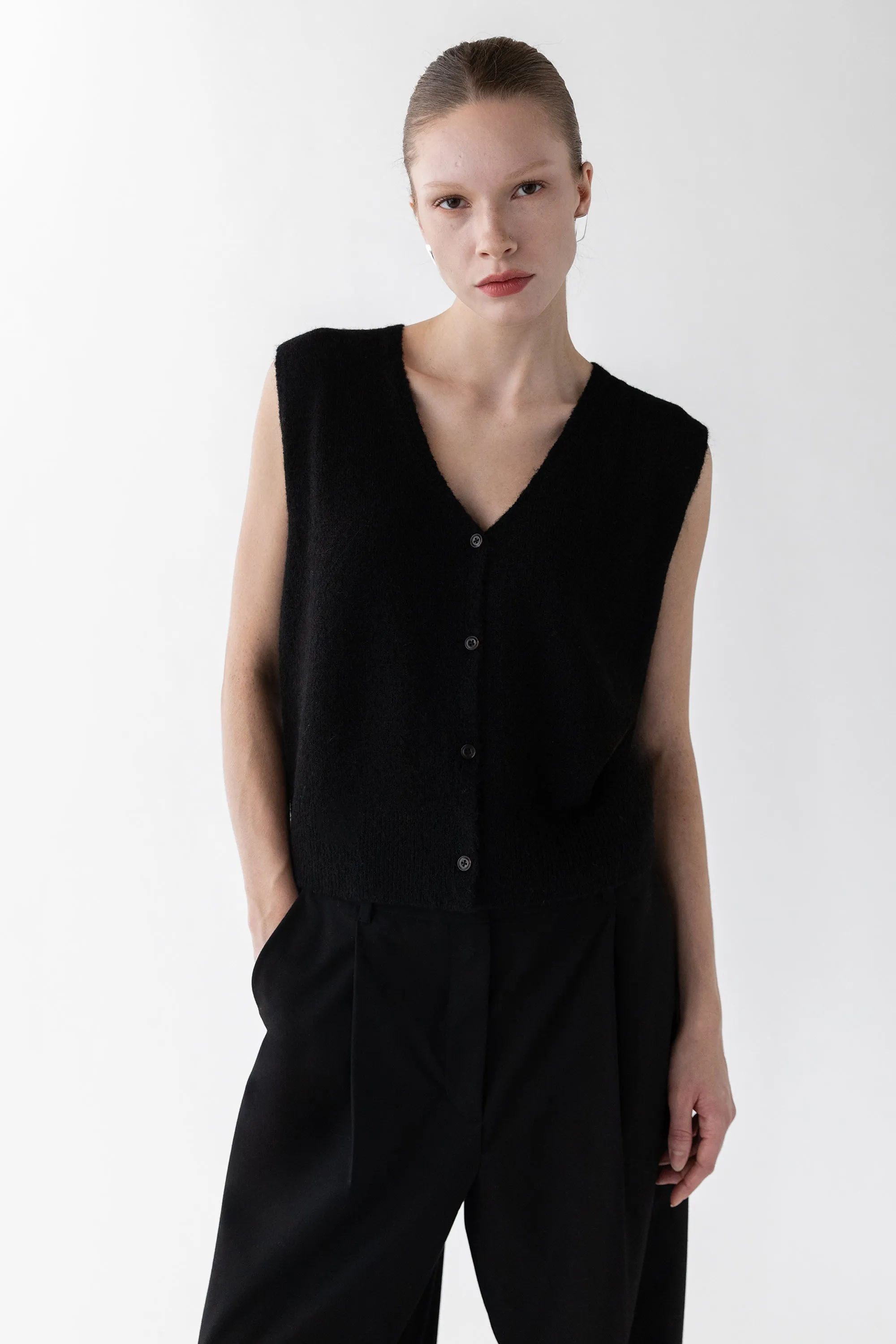 BUTTON FRONT SWEATER VEST sold by OAK AND FORT