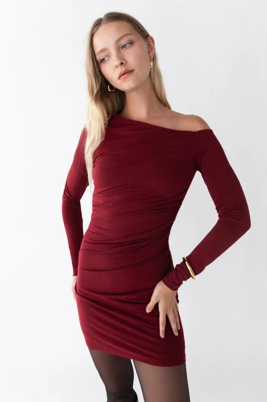 OFF SHOULDER LONG SLEEVE MINI DRESS sold by OAK AND FORT