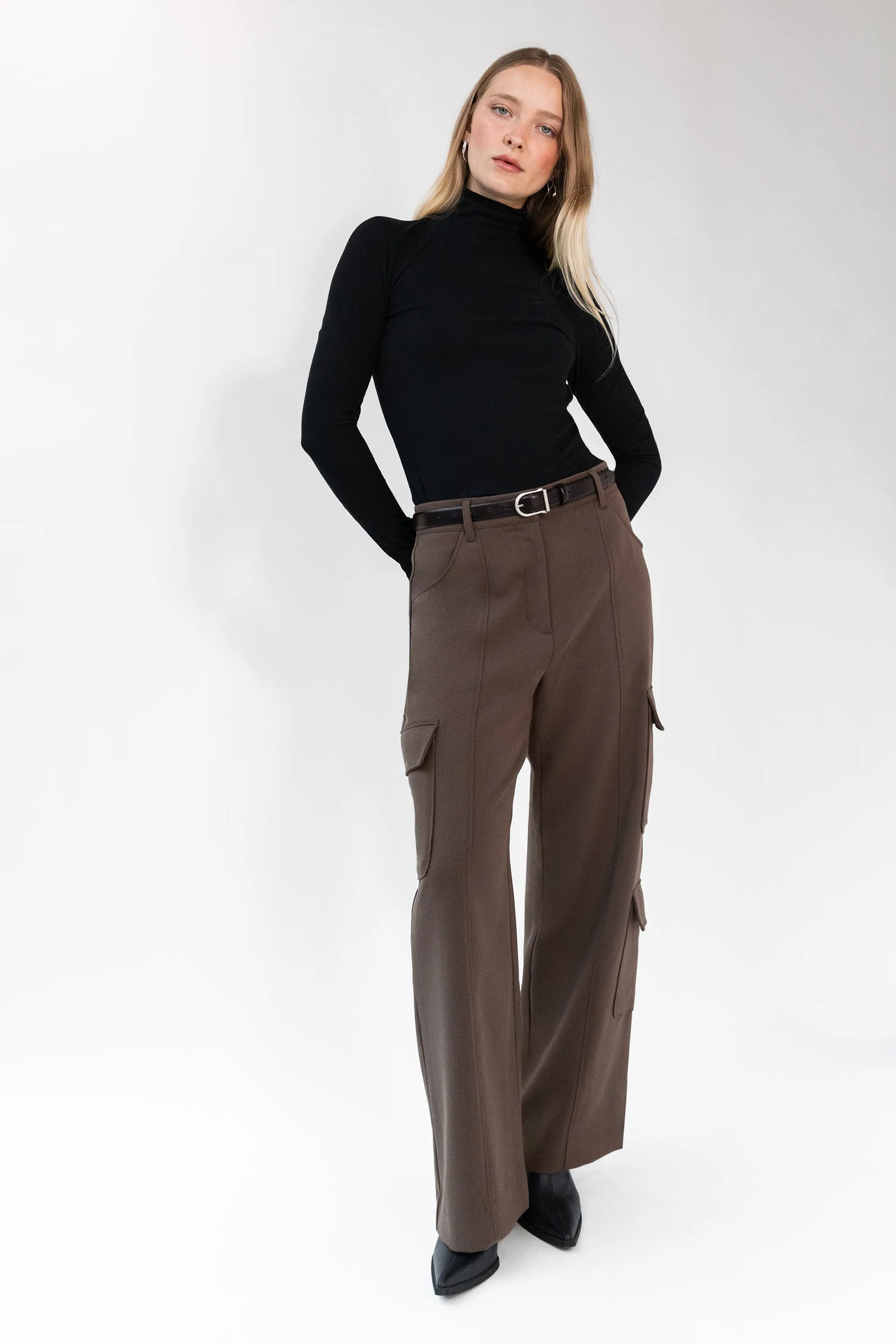 WIDE LEG CARGO SUITING PANT sold by OAK AND FORT product image thumbnail 2