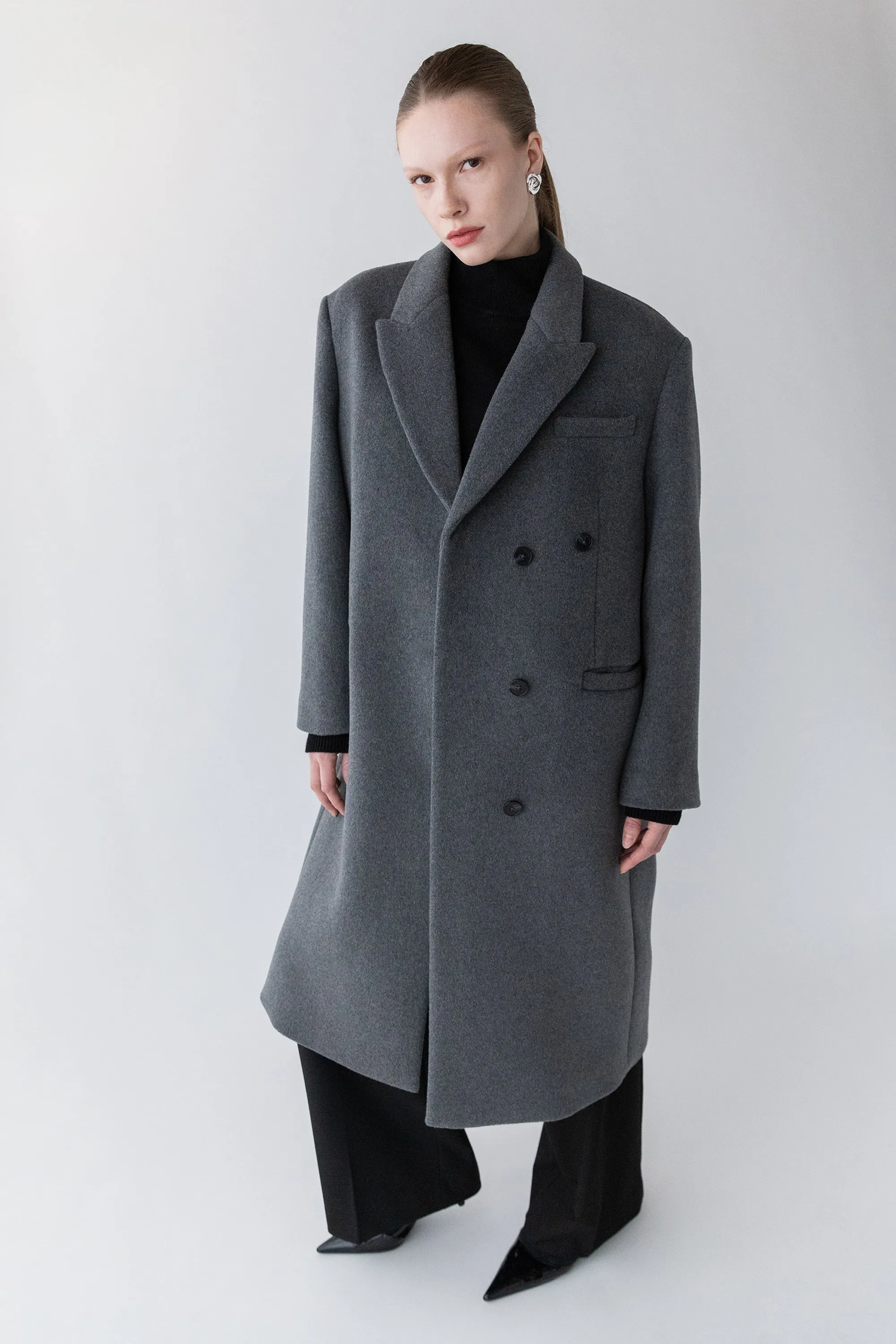 OVERSIZED WOOL-BLEND COAT sold by OAK AND FORT product image thumbnail 3