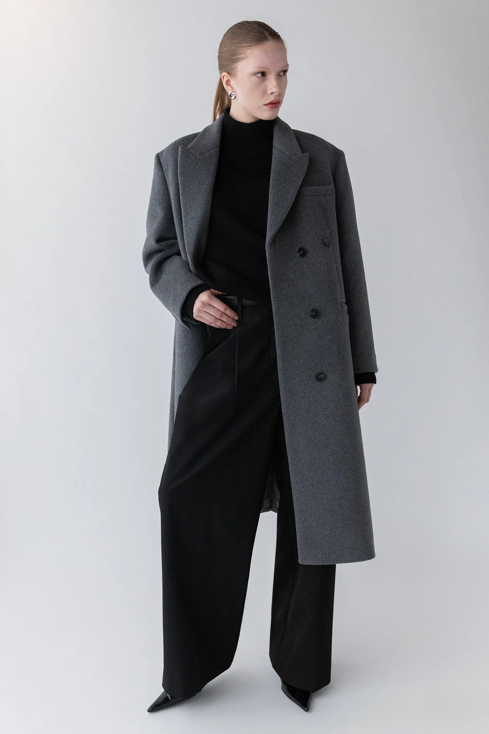 OVERSIZED WOOL-BLEND COAT sold by OAK AND FORT