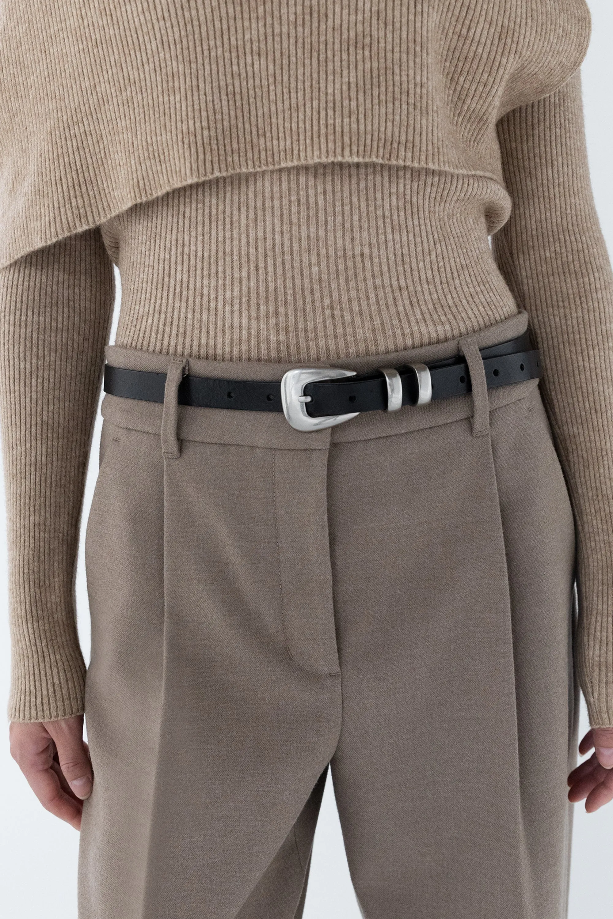 GENUINE LEATHER BELT WITH SILVER TIP sold by OAK AND FORT