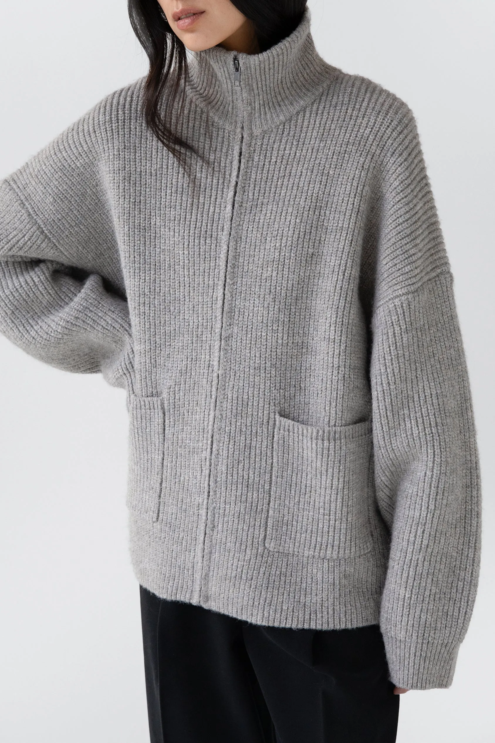 OVERSIZED ZIP-UP CARDIGAN sold by OAK AND FORT