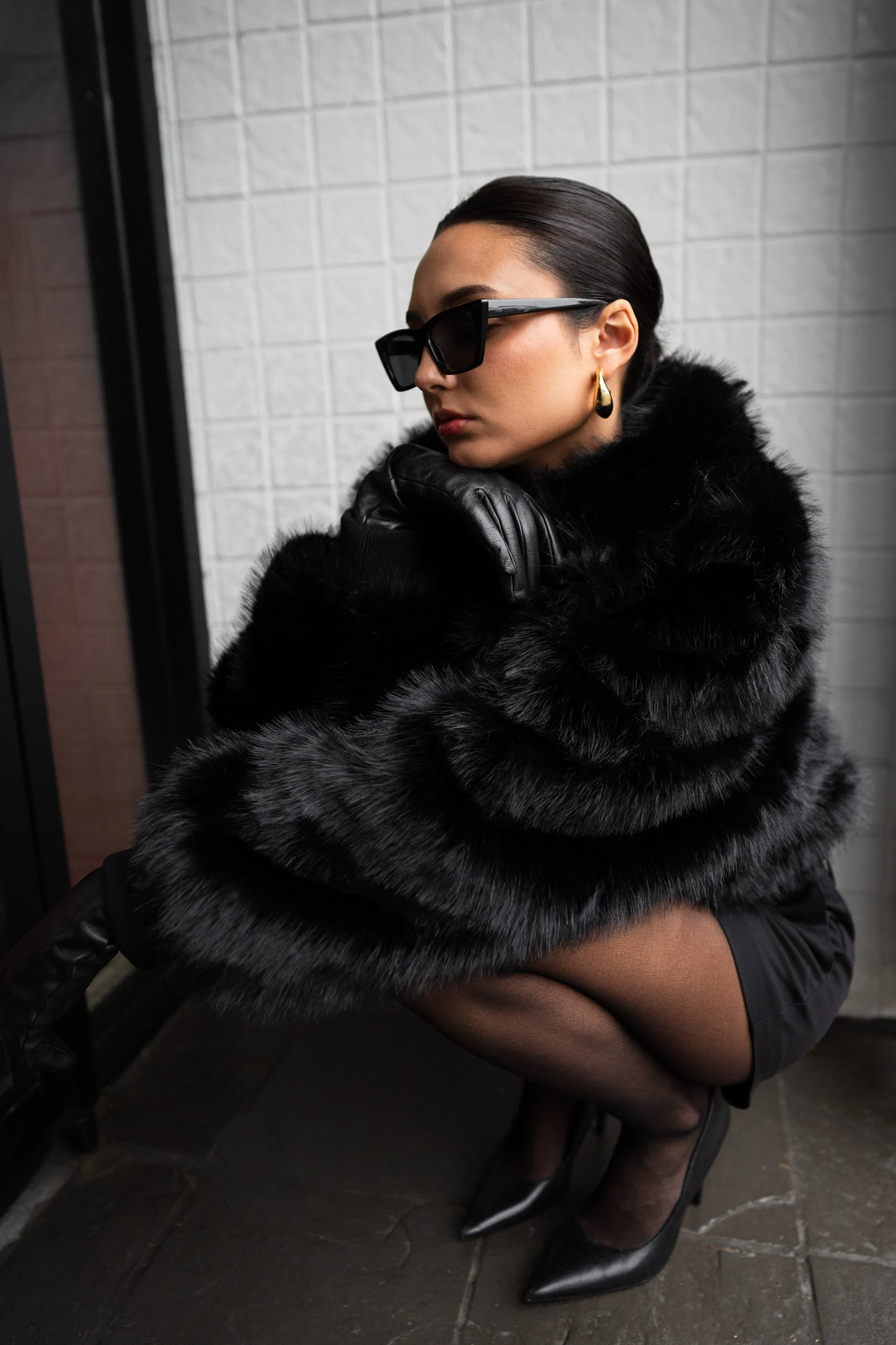 FUZZY BOMBER JACKET sold by OAK AND FORT product image thumbnail 3