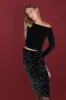 SEQUIN MIDI SKIRT sold by OAK AND FORT