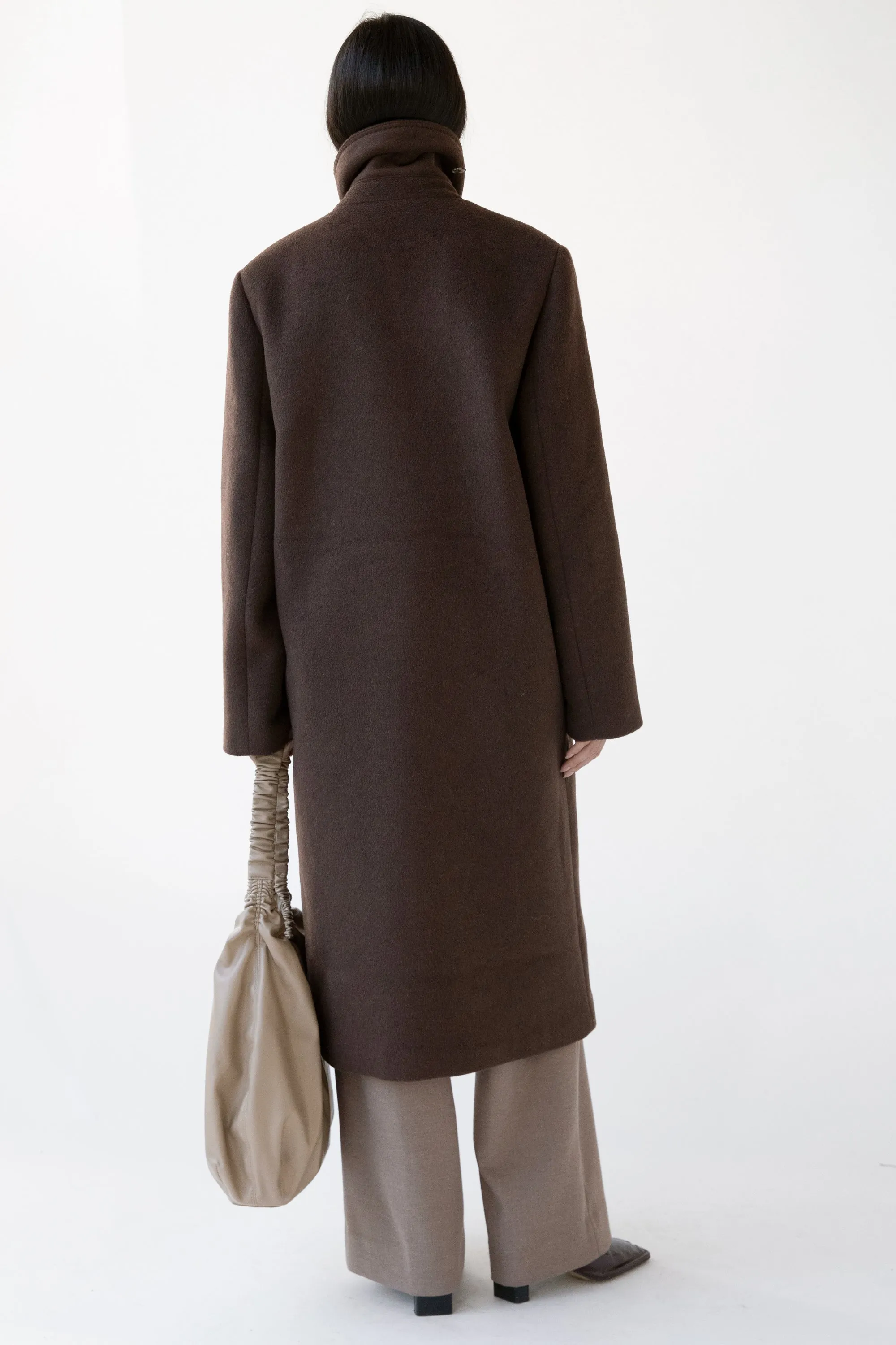 WOOL-BLEND DOUBLE BREASTED COAT WITH POCKETS sold by OAK AND FORT product image thumbnail 4