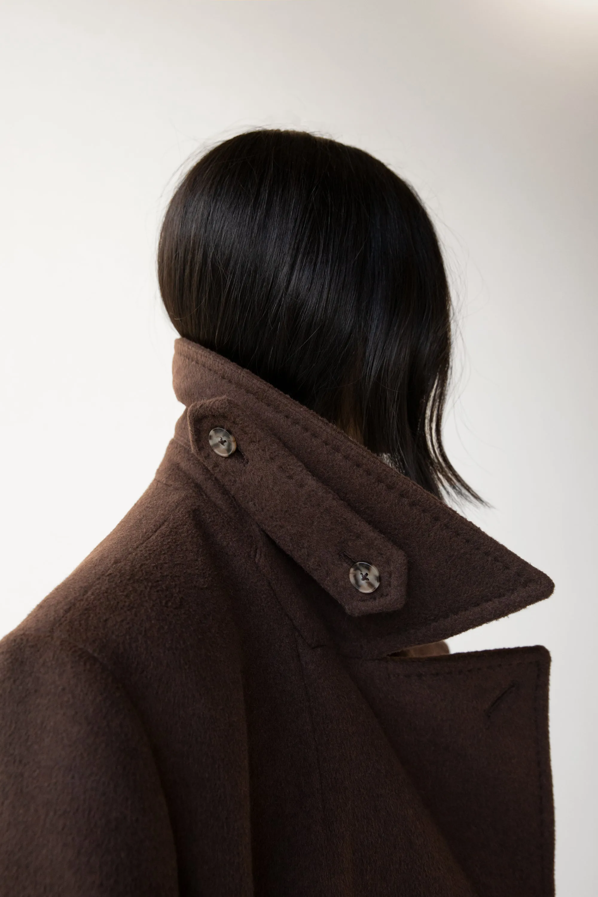 WOOL-BLEND DOUBLE BREASTED COAT WITH POCKETS sold by OAK AND FORT product image thumbnail 3