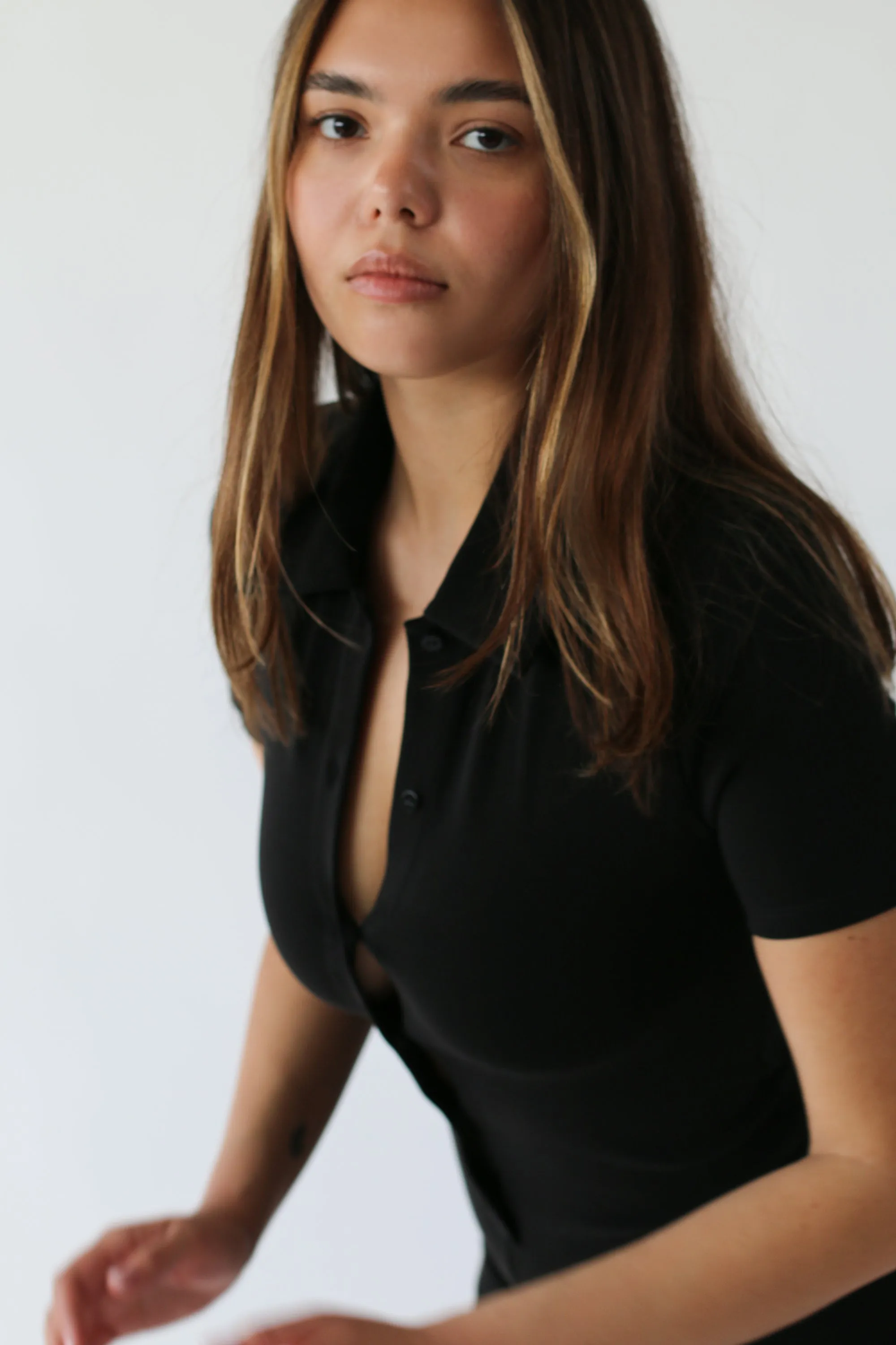 FITTED POLO ROMPER sold by OAK AND FORT product image thumbnail 2