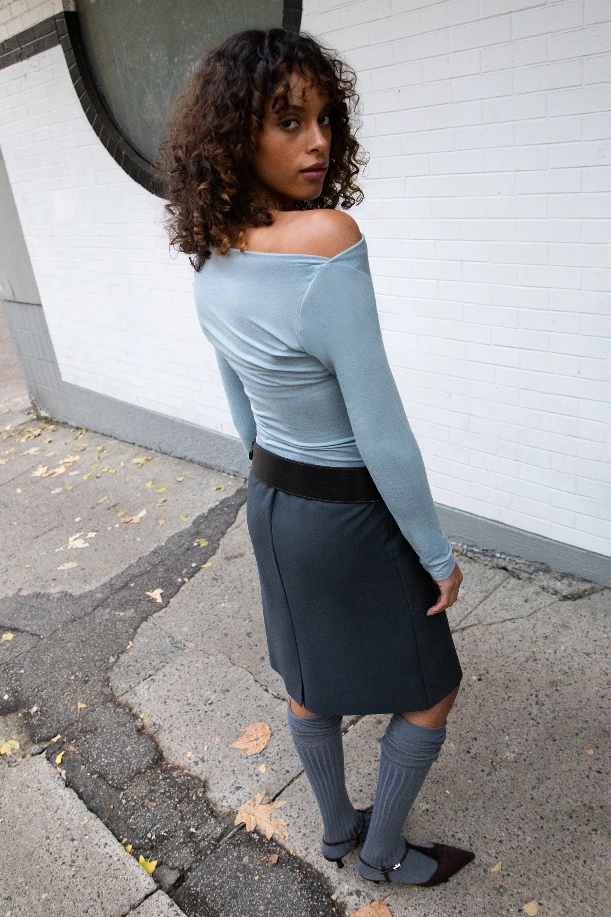 GATHERED OFF SHOULDER TOP sold by OAK AND FORT product image thumbnail 3