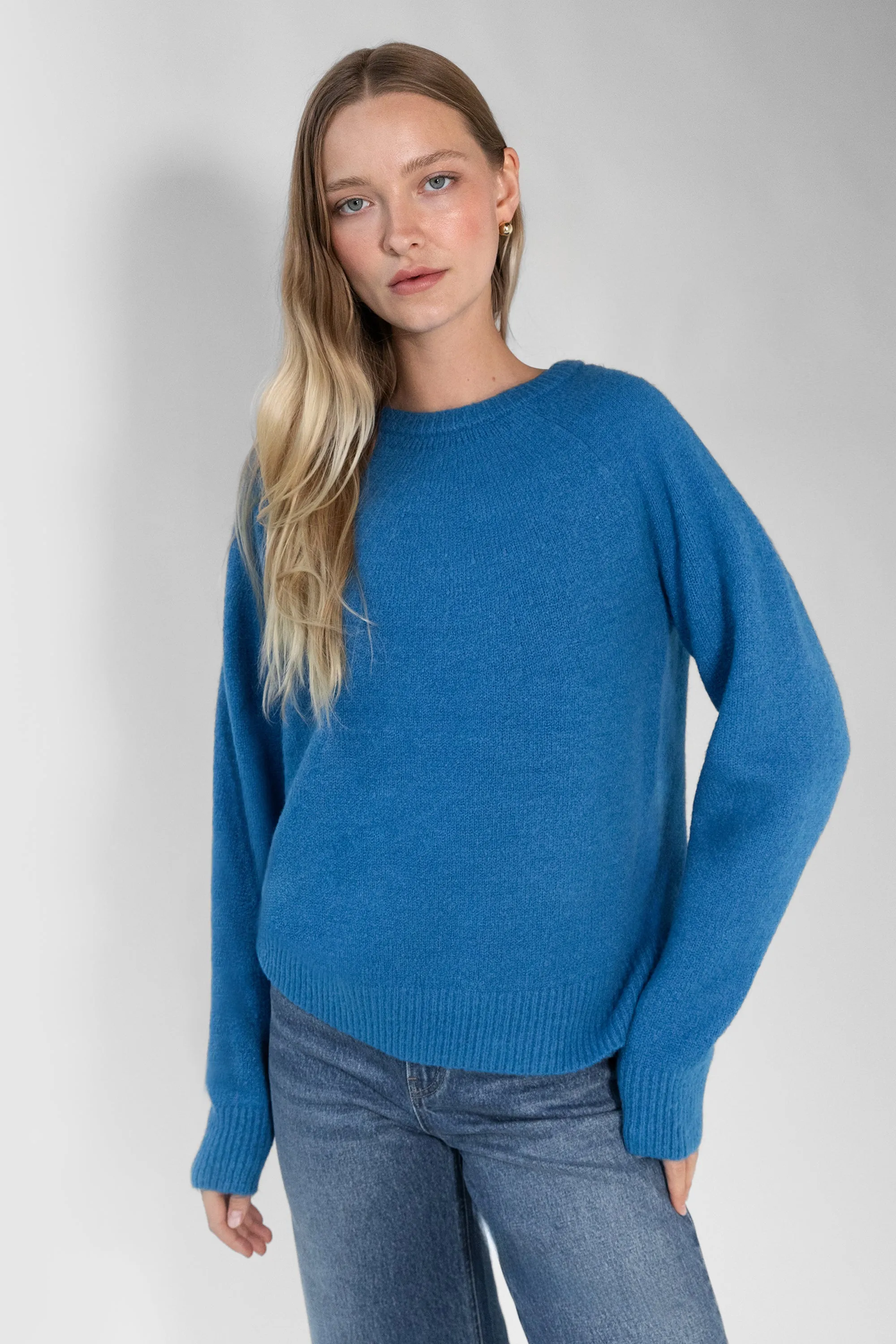BLUE CREWNECK SWEATER sold by OAK AND FORT