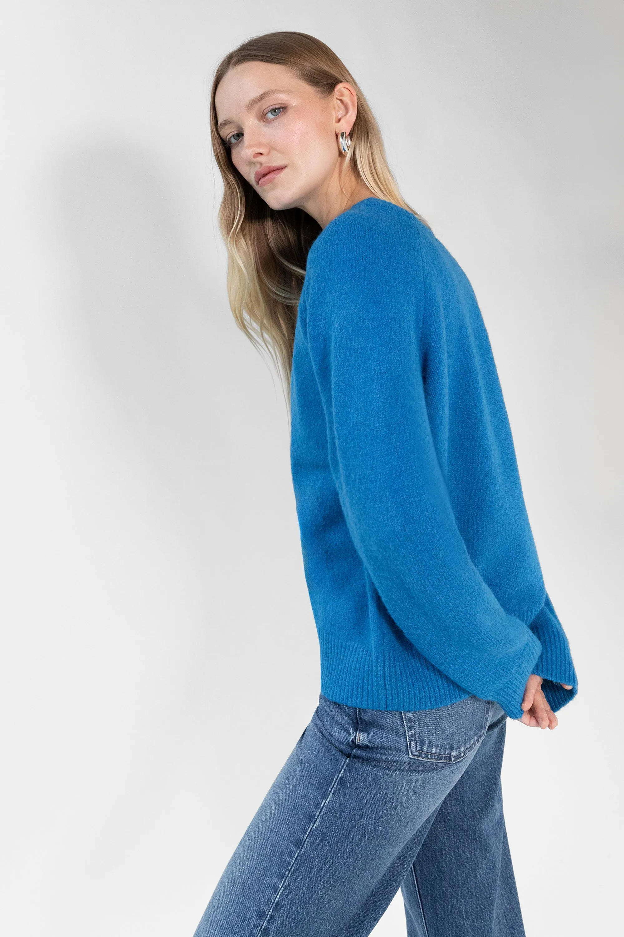 BLUE CREWNECK SWEATER sold by OAK AND FORT product image thumbnail 2