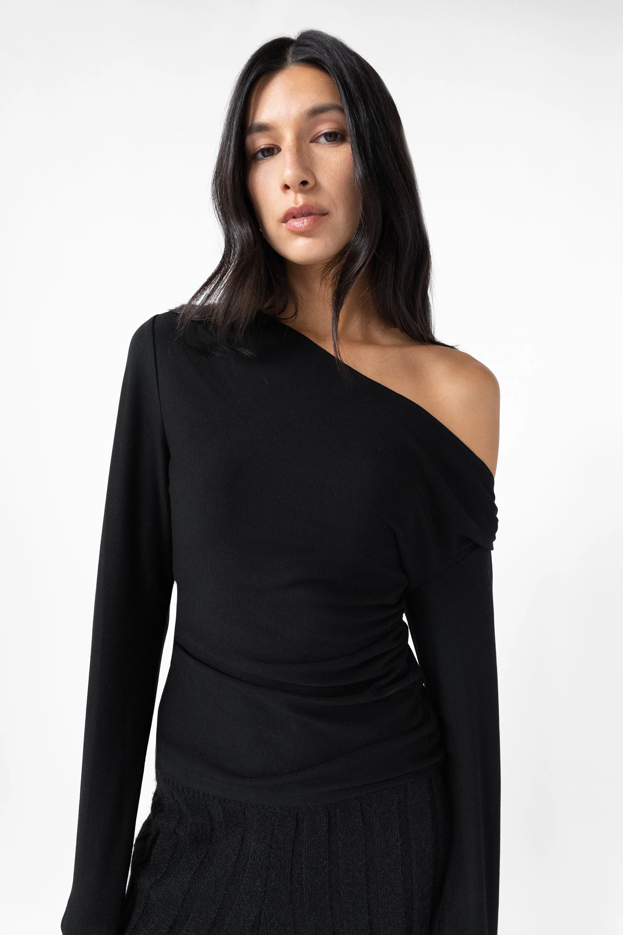 LONG SLEEVE OFF THE SHOULDER TOP sold by OAK AND FORT product image thumbnail 3