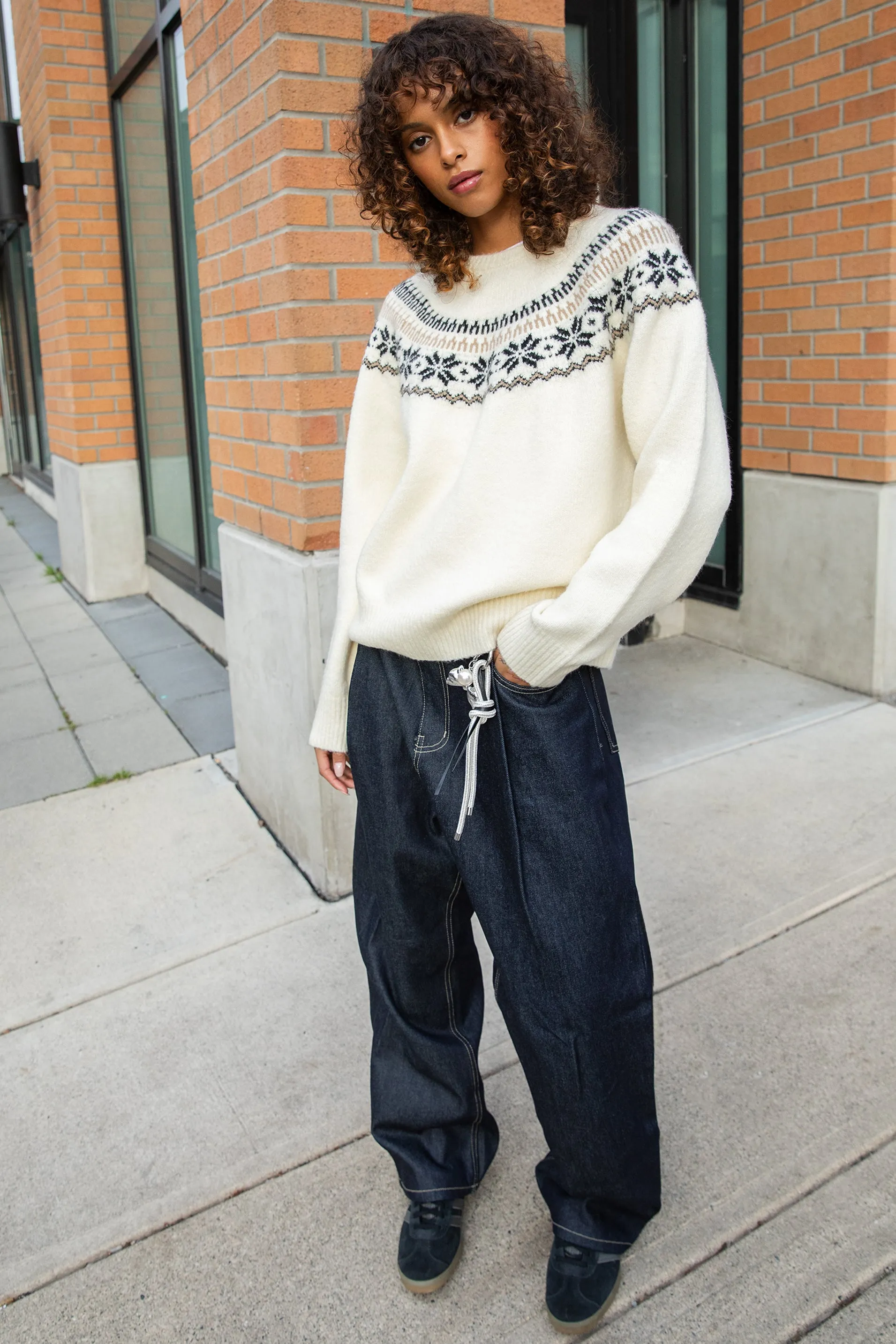 FAIR ISLE CREWNECK SWEATER sold by OAK AND FORT product image thumbnail 4