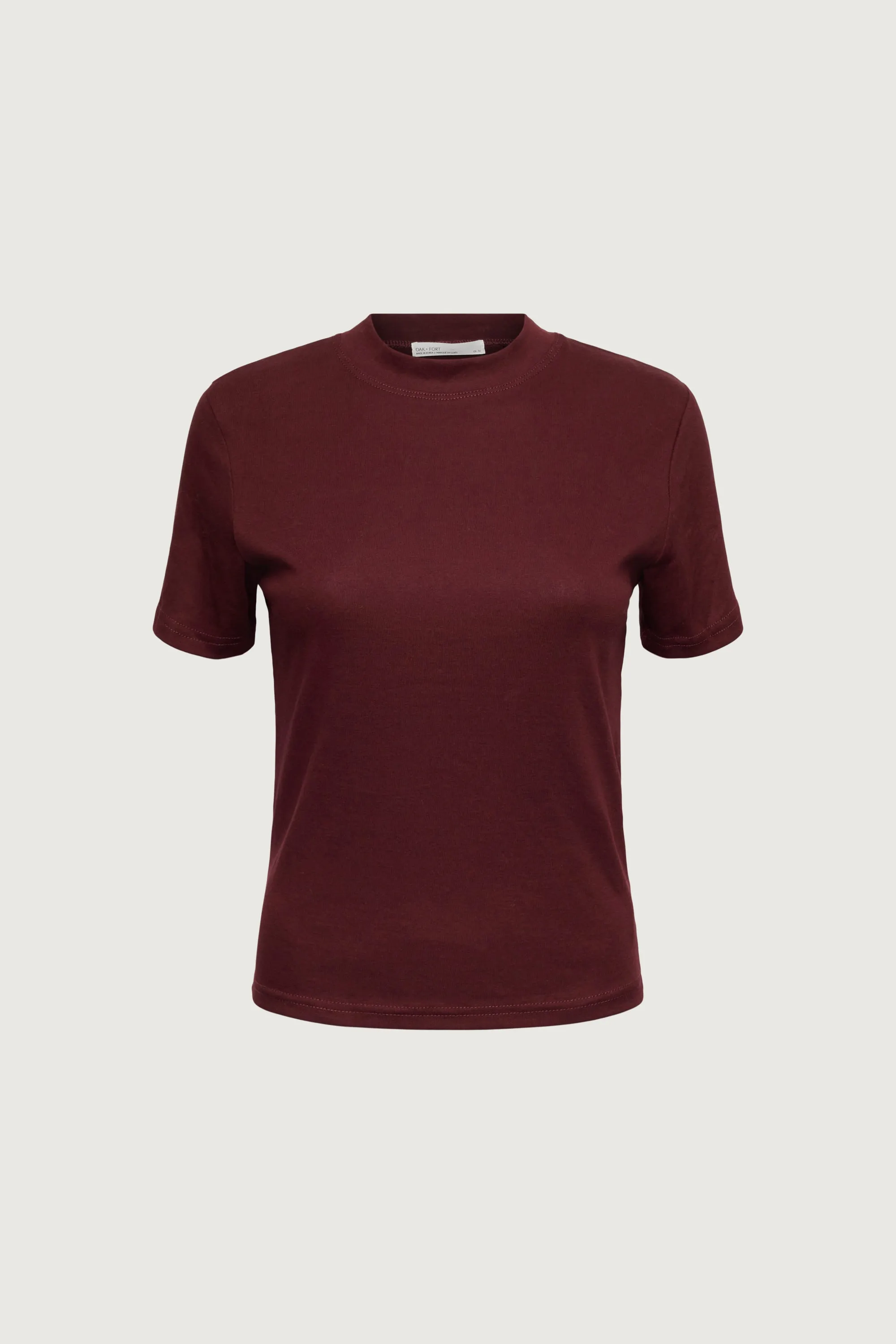 BURGUNDY SHORT SLEEVE TOP sold by OAK AND FORT product image thumbnail 5