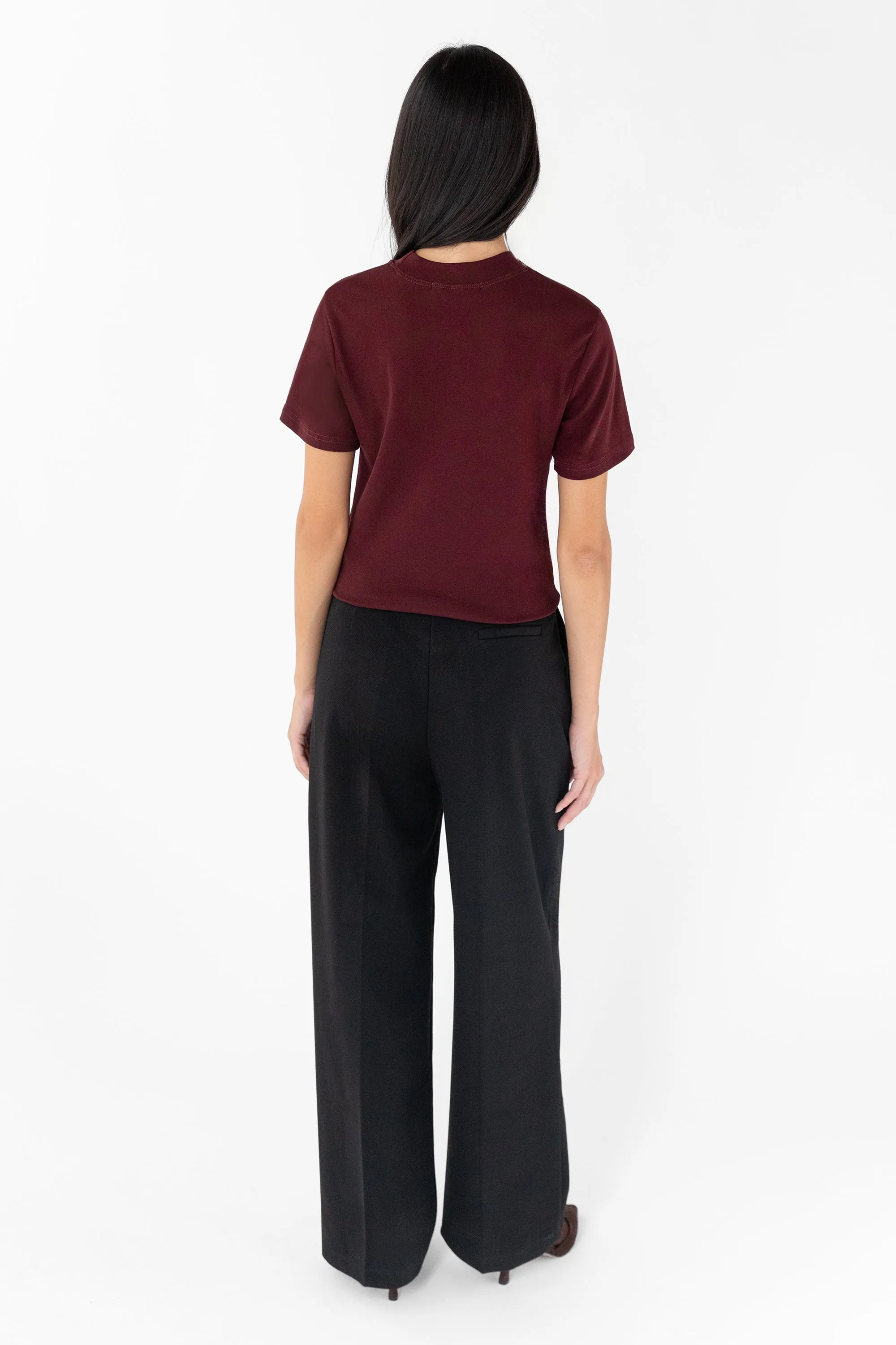 BURGUNDY SHORT SLEEVE TOP sold by OAK AND FORT product image thumbnail 4