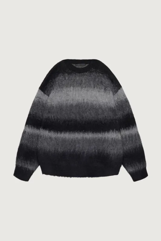 STRIPED TEXTURED KNIT CREWNECK SWEATER sold by OAK AND FORT