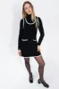 CONTRAST TRIM SLEEVELESS KNIT MINI DRESS sold by OAK AND FORT
