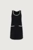CONTRAST TRIM SLEEVELESS KNIT MINI DRESS sold by OAK AND FORT