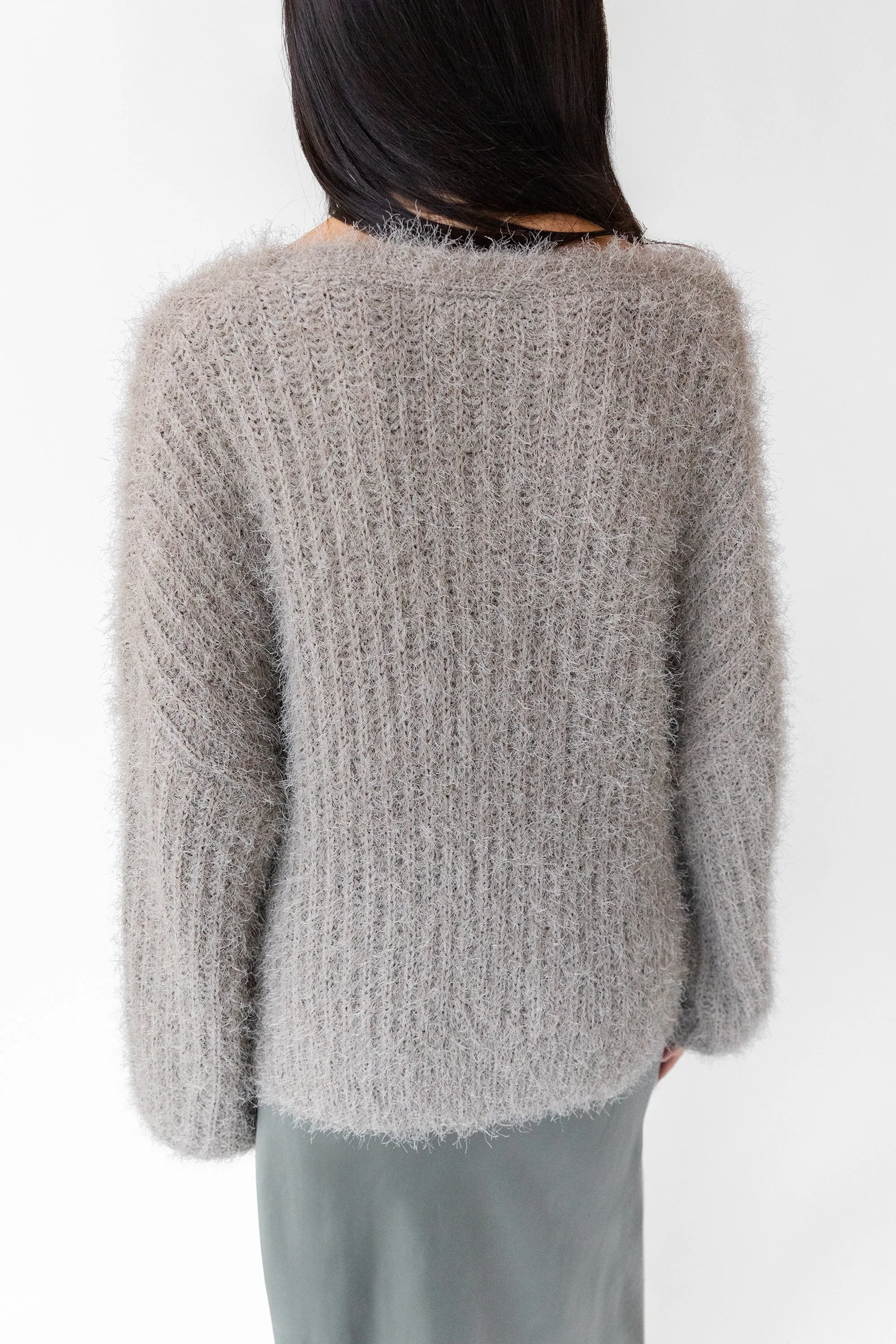 FUZZY OPEN FRONT CARDIGAN sold by OAK AND FORT product image thumbnail 4