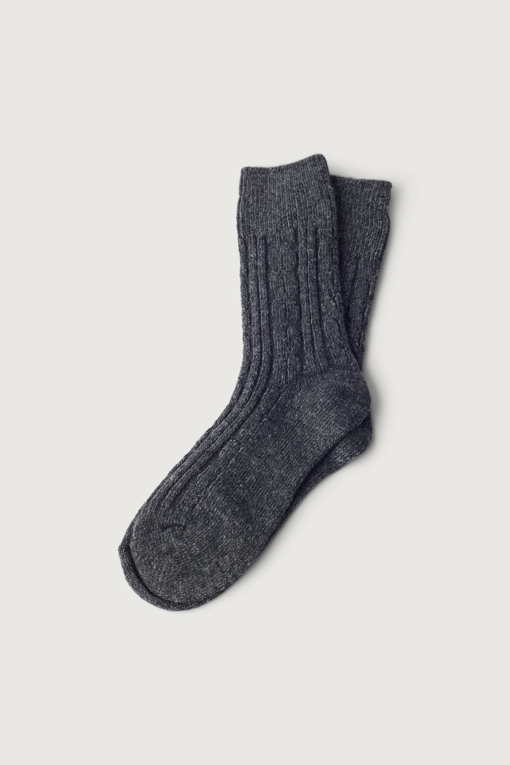 WOOL BLEND CABLE KNIT SOCKS sold by OAK AND FORT product image thumbnail 2