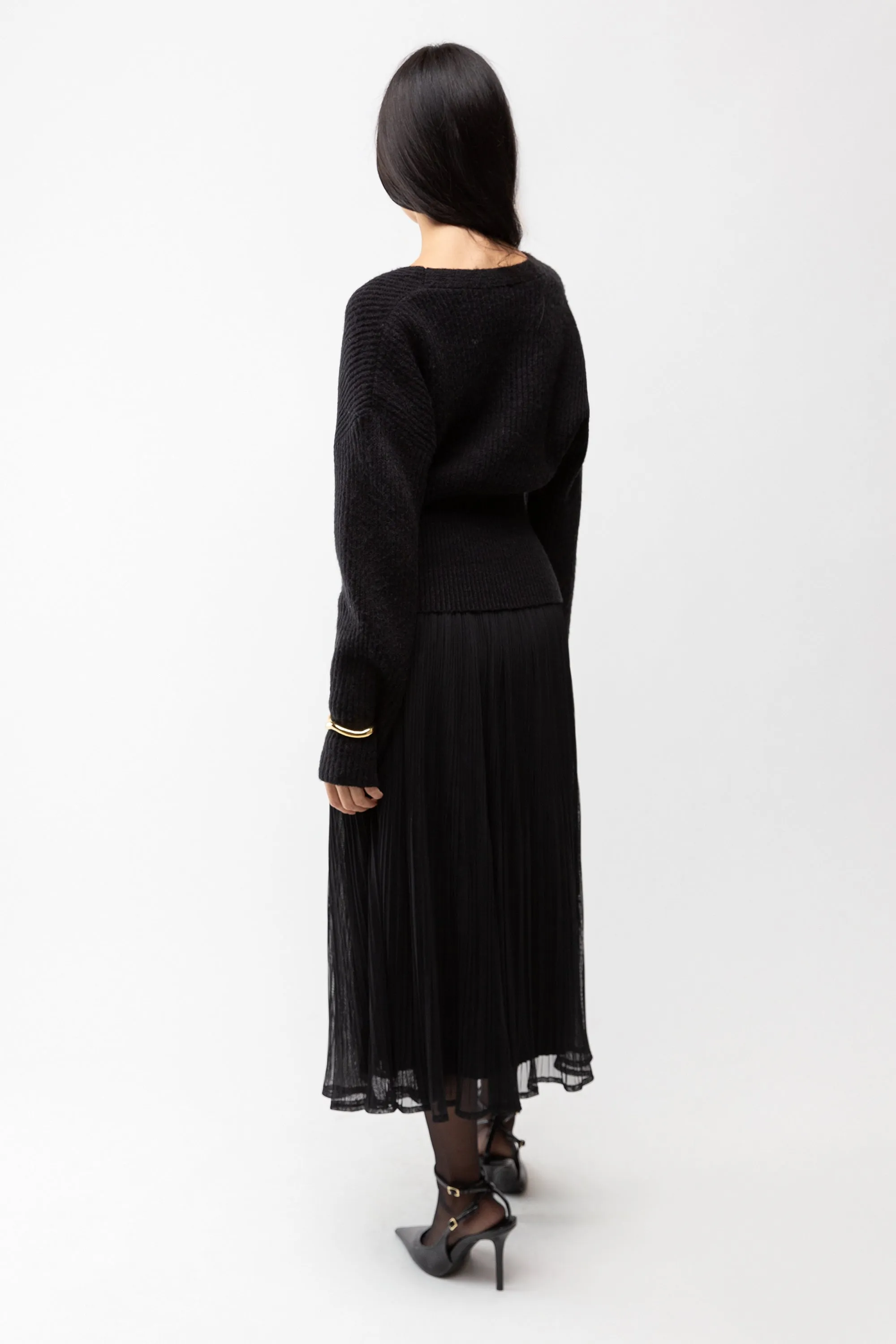 PLEATED LAYER MAXI SKIRT sold by OAK AND FORT product image thumbnail 4