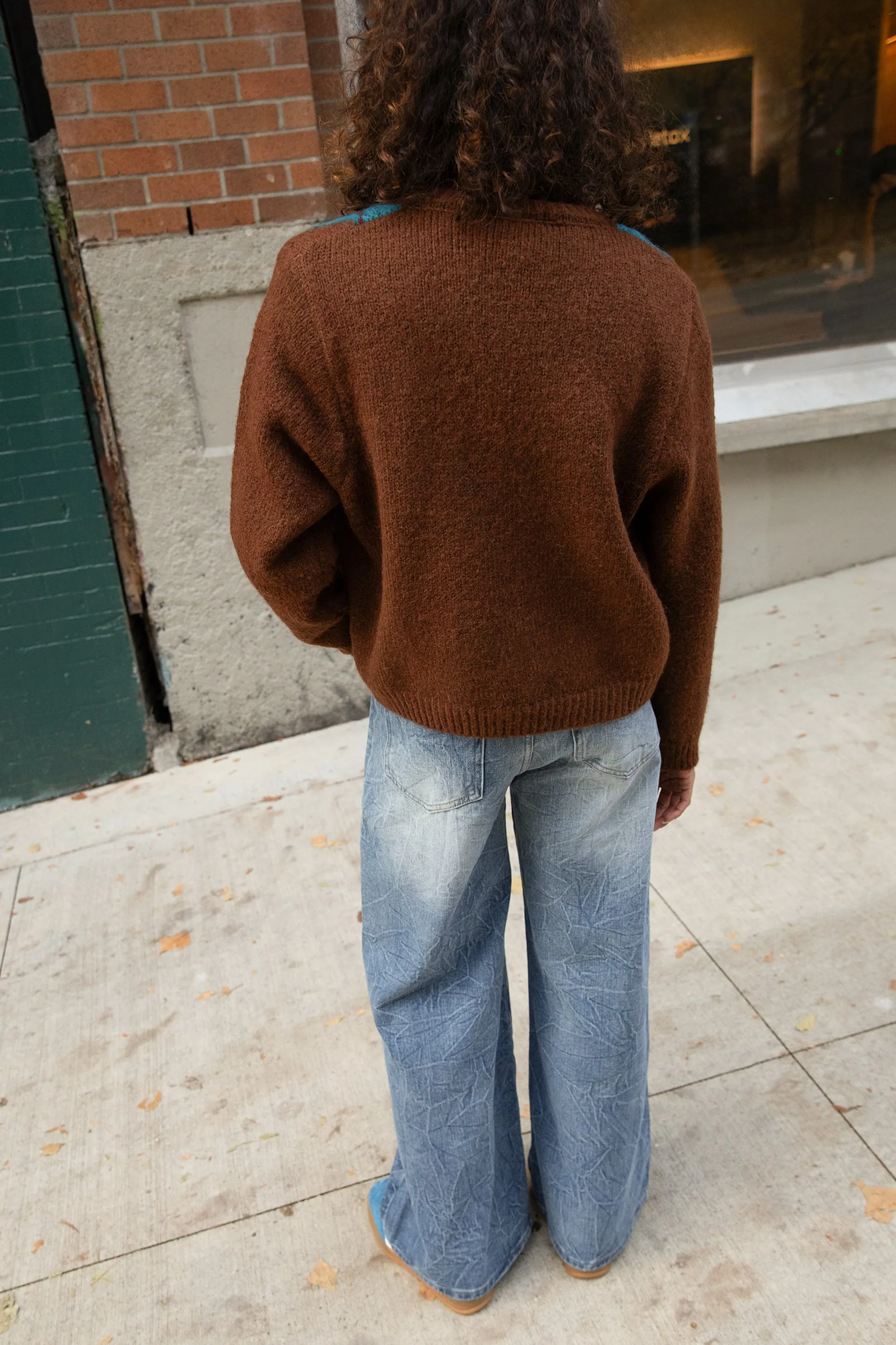 WOOL-BLEND ARGYLE PATTERN CARDIGAN sold by OAK AND FORT product image thumbnail 5