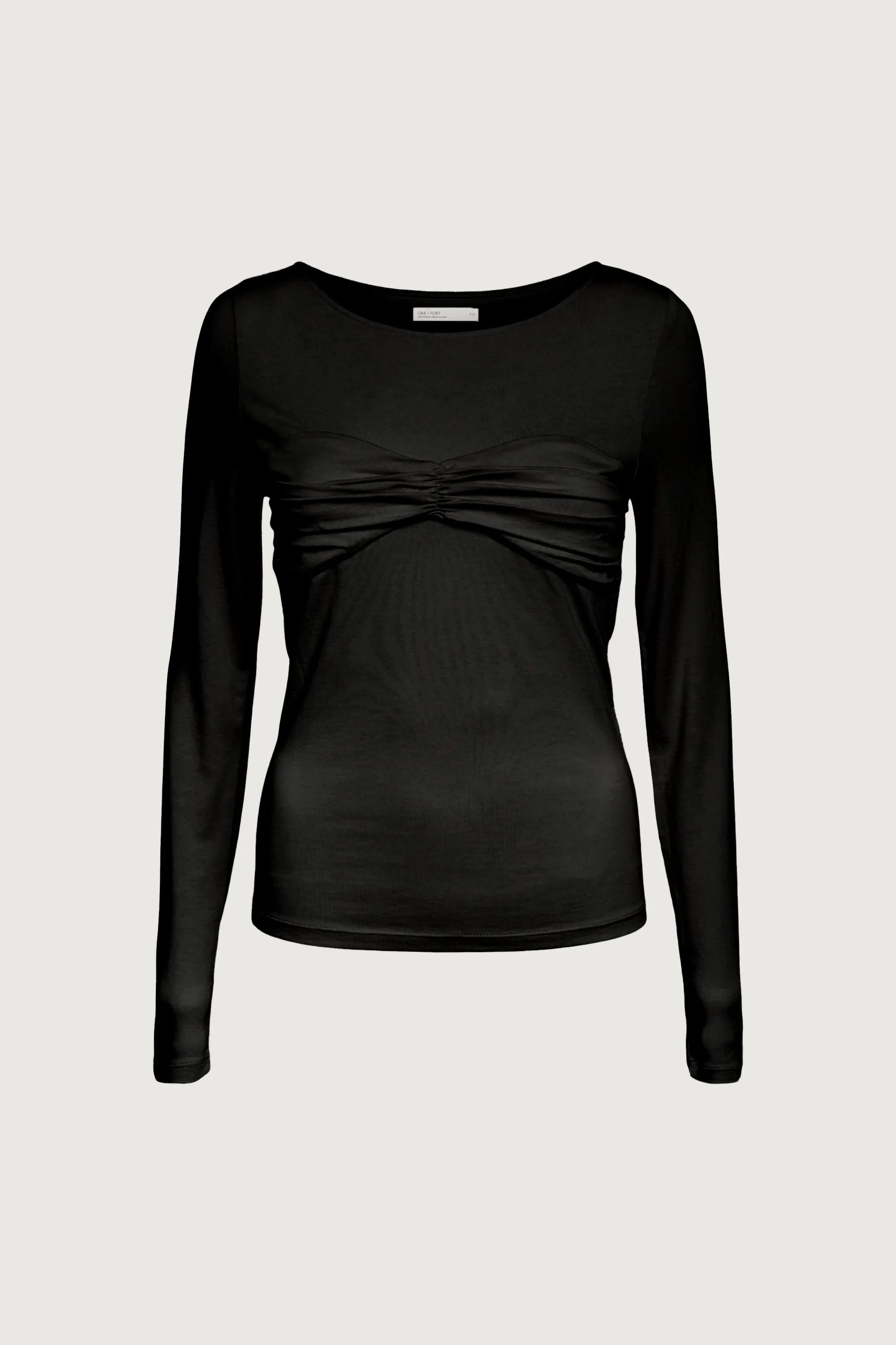 KNIT LONG SLEEVE TOP WITH RUCHED BRALETTE sold by OAK AND FORT product image thumbnail 5