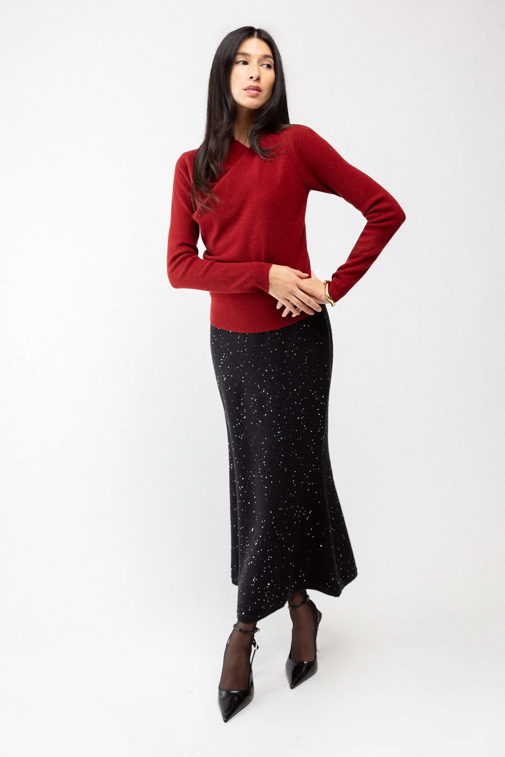 LONG SLEEVE GATHERED NECK TOP sold by OAK AND FORT product image thumbnail 2
