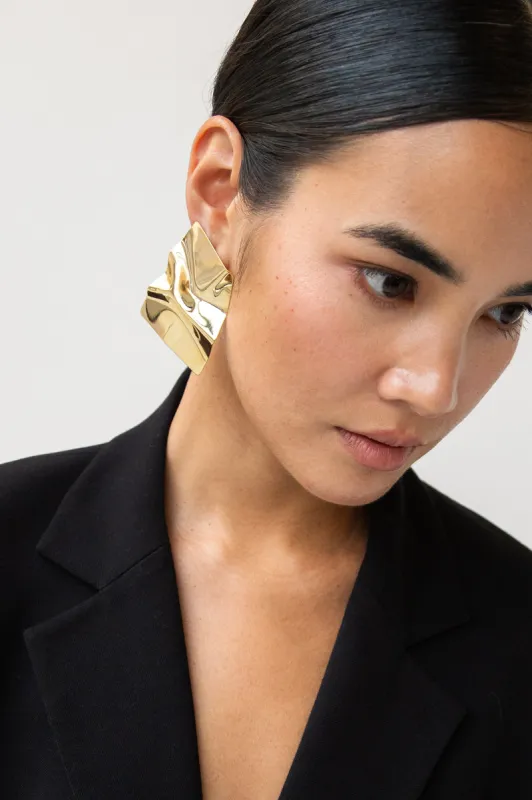 LARGE CRINKLED EARRING sold by OAK AND FORT