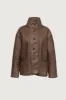 OVERSIZED VEGAN SUEDE SHERPA JACKET sold by OAK AND FORT
