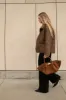OVERSIZED VEGAN SUEDE SHERPA JACKET sold by OAK AND FORT