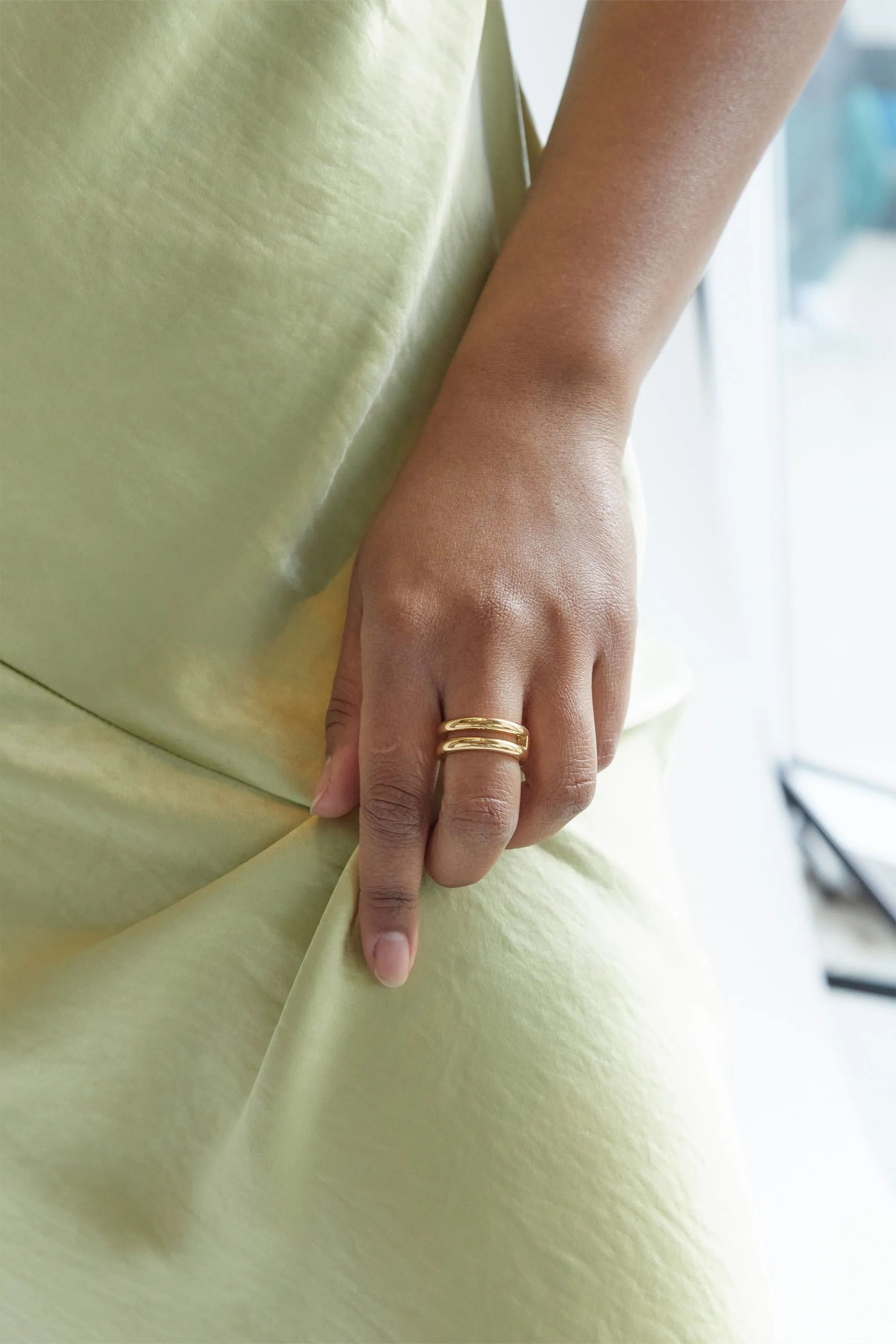 BUBBLY DOUBLE BAND RING sold by OAK AND FORT product image thumbnail 2