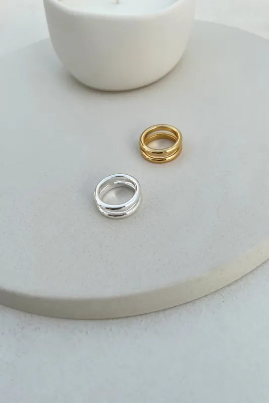 BUBBLY DOUBLE BAND RING sold by OAK AND FORT