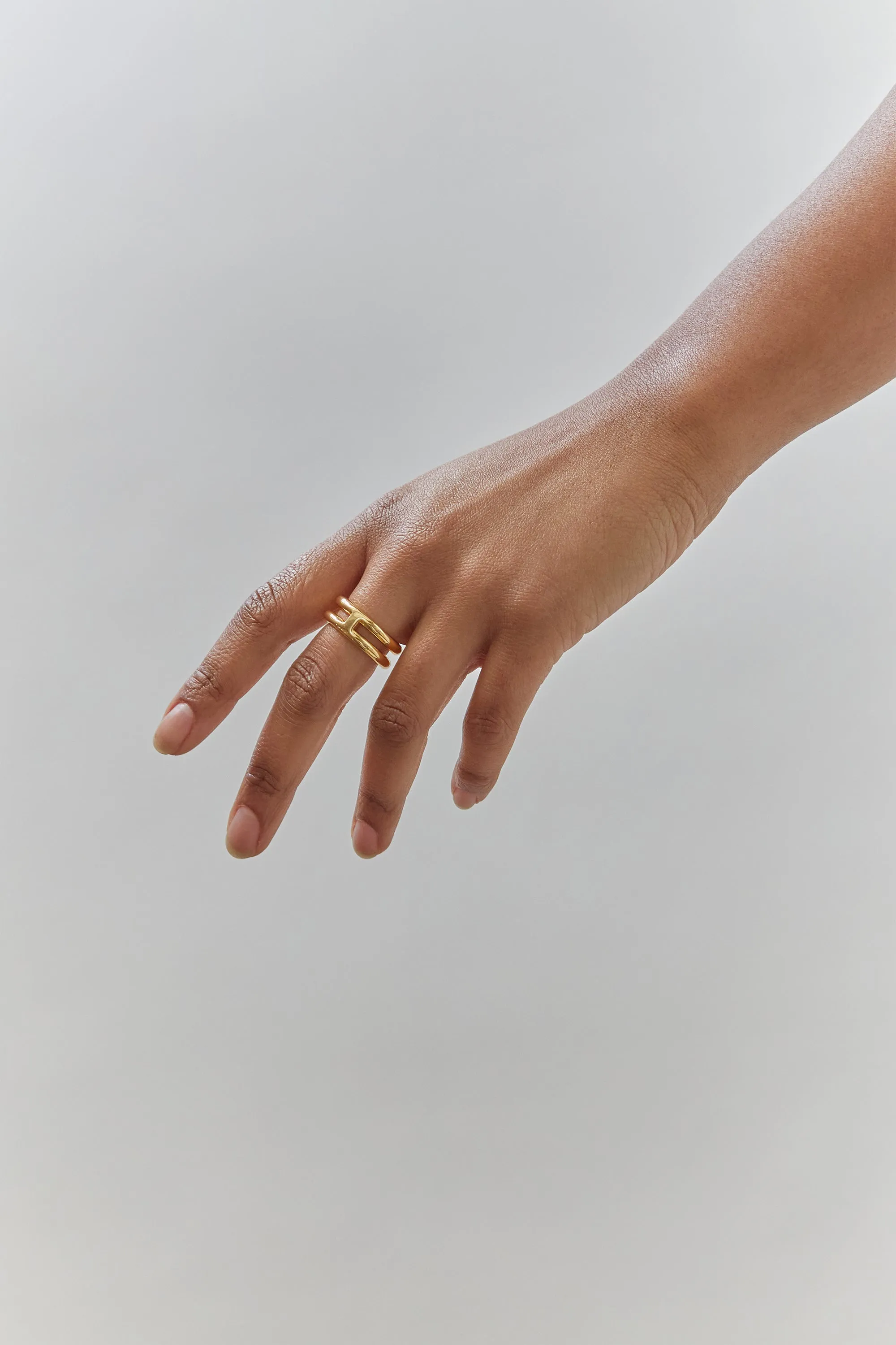 BUBBLY DOUBLE BAND RING sold by OAK AND FORT product image thumbnail 3