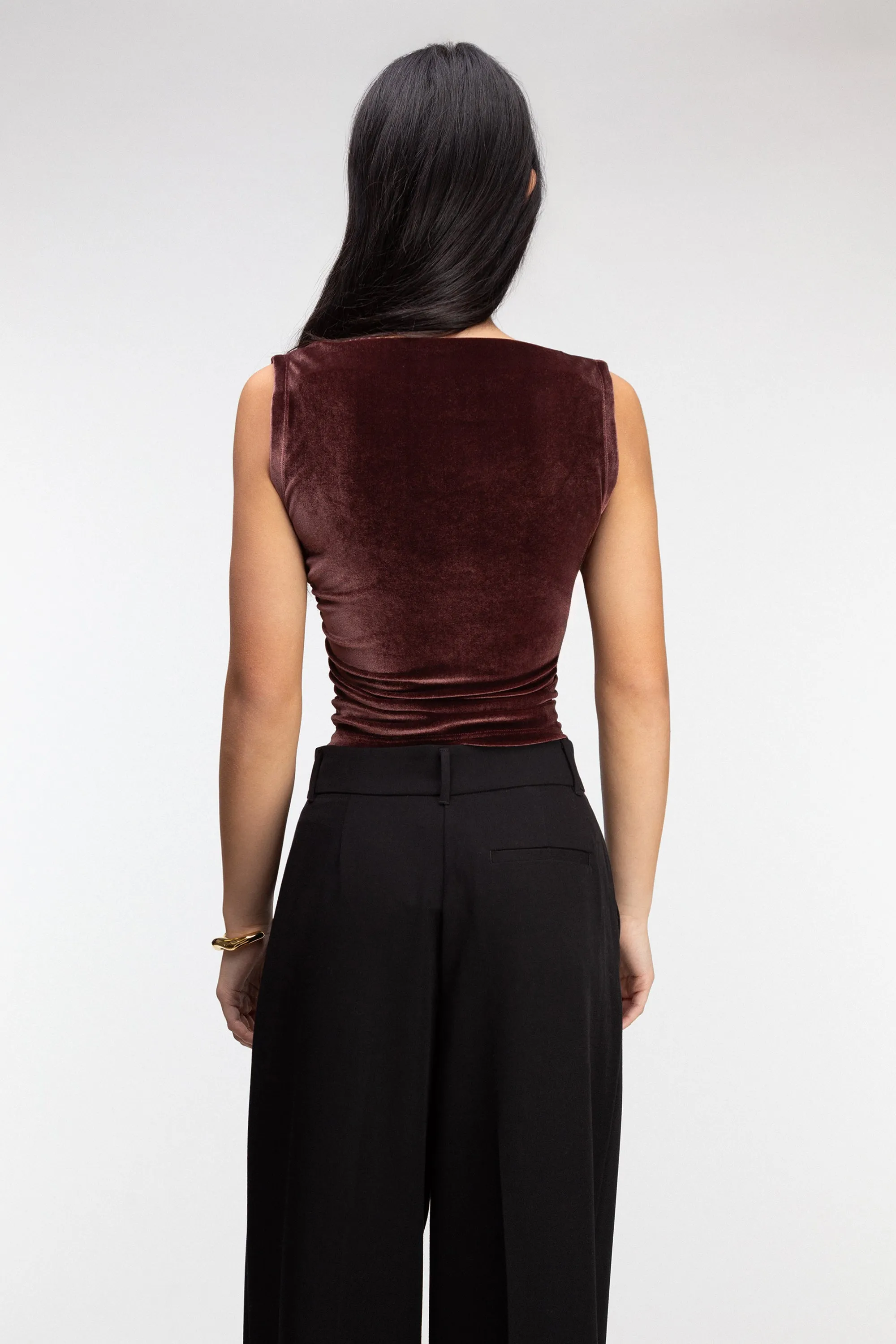 VELVET SLEEVELESS TANK TOP sold by OAK AND FORT product image thumbnail 5
