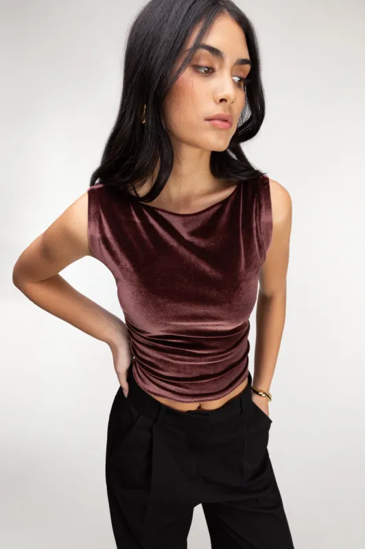 VELVET SLEEVELESS TANK TOP sold by OAK AND FORT