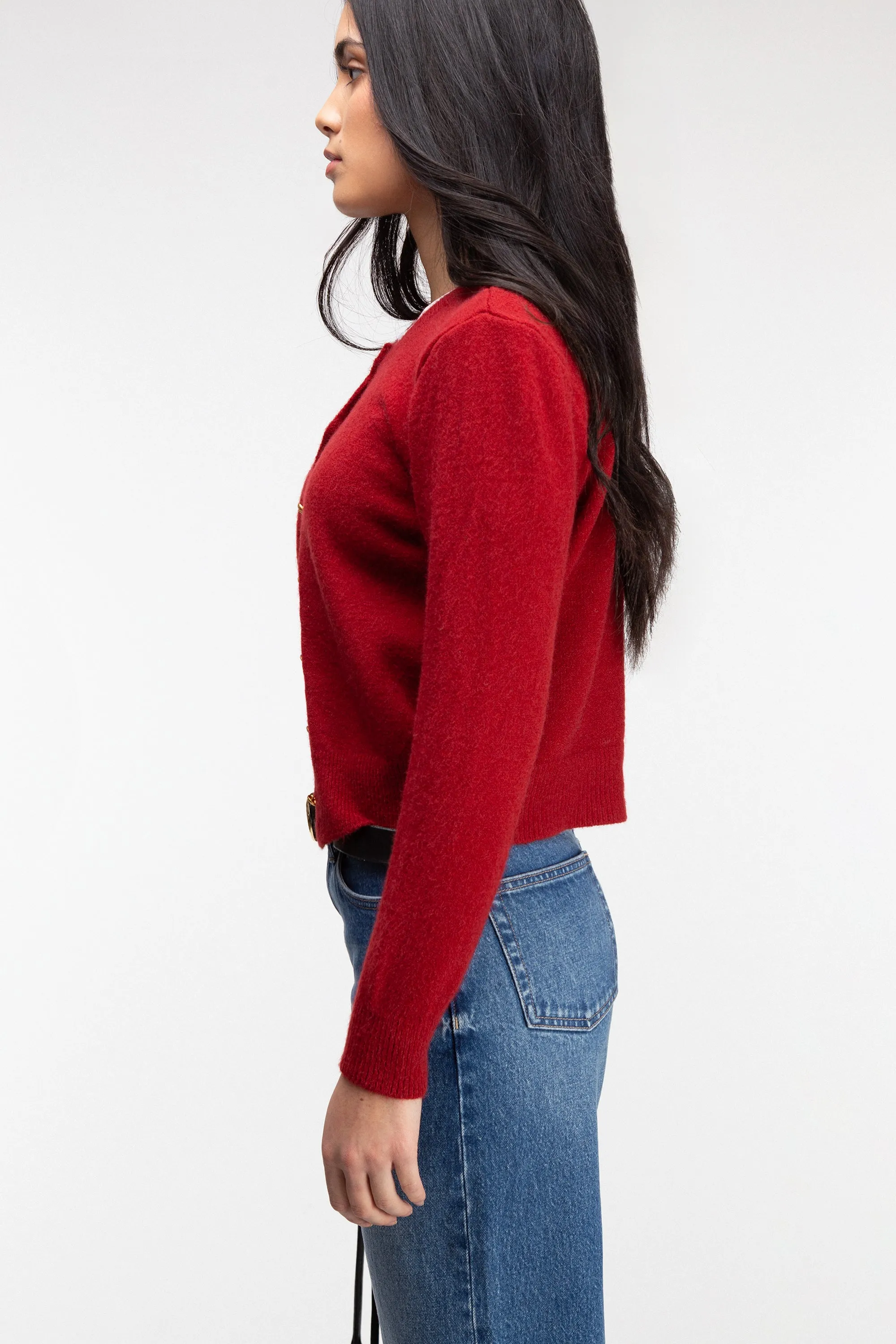 GOLD BUTTON CARDIGAN sold by OAK AND FORT product image thumbnail 3