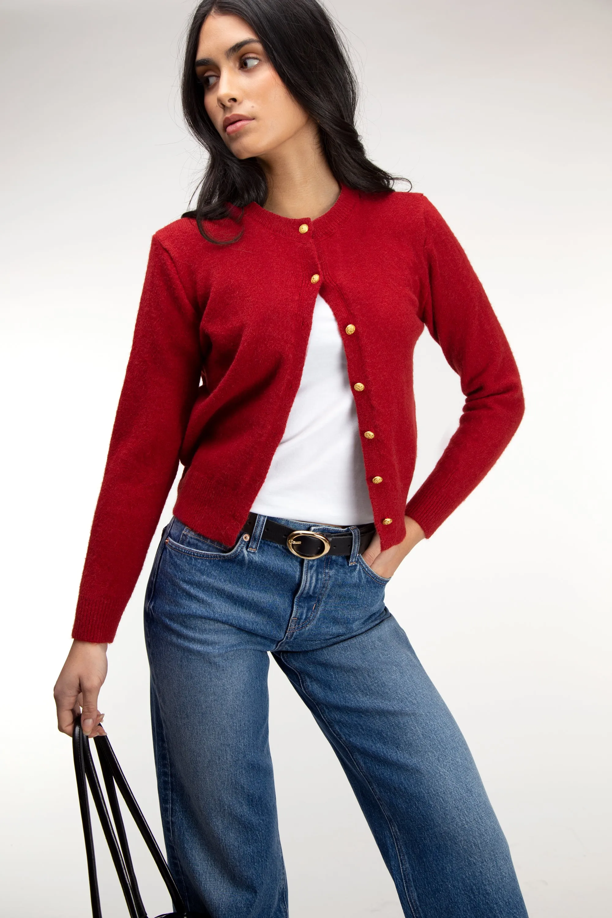 GOLD BUTTON CARDIGAN sold by OAK AND FORT