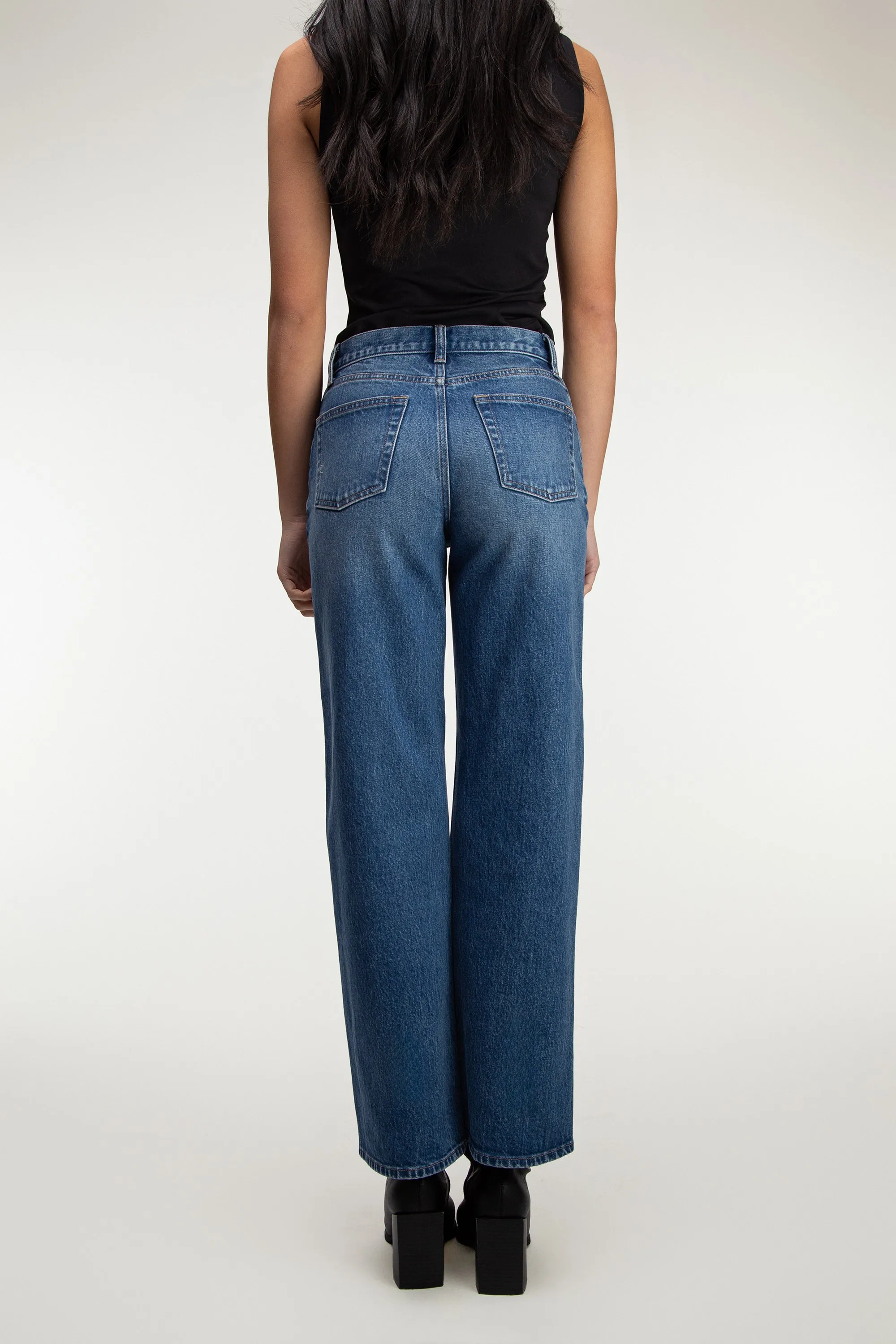 Mid-Rise Straight Leg Jean sold by OAK AND FORT product image thumbnail 4