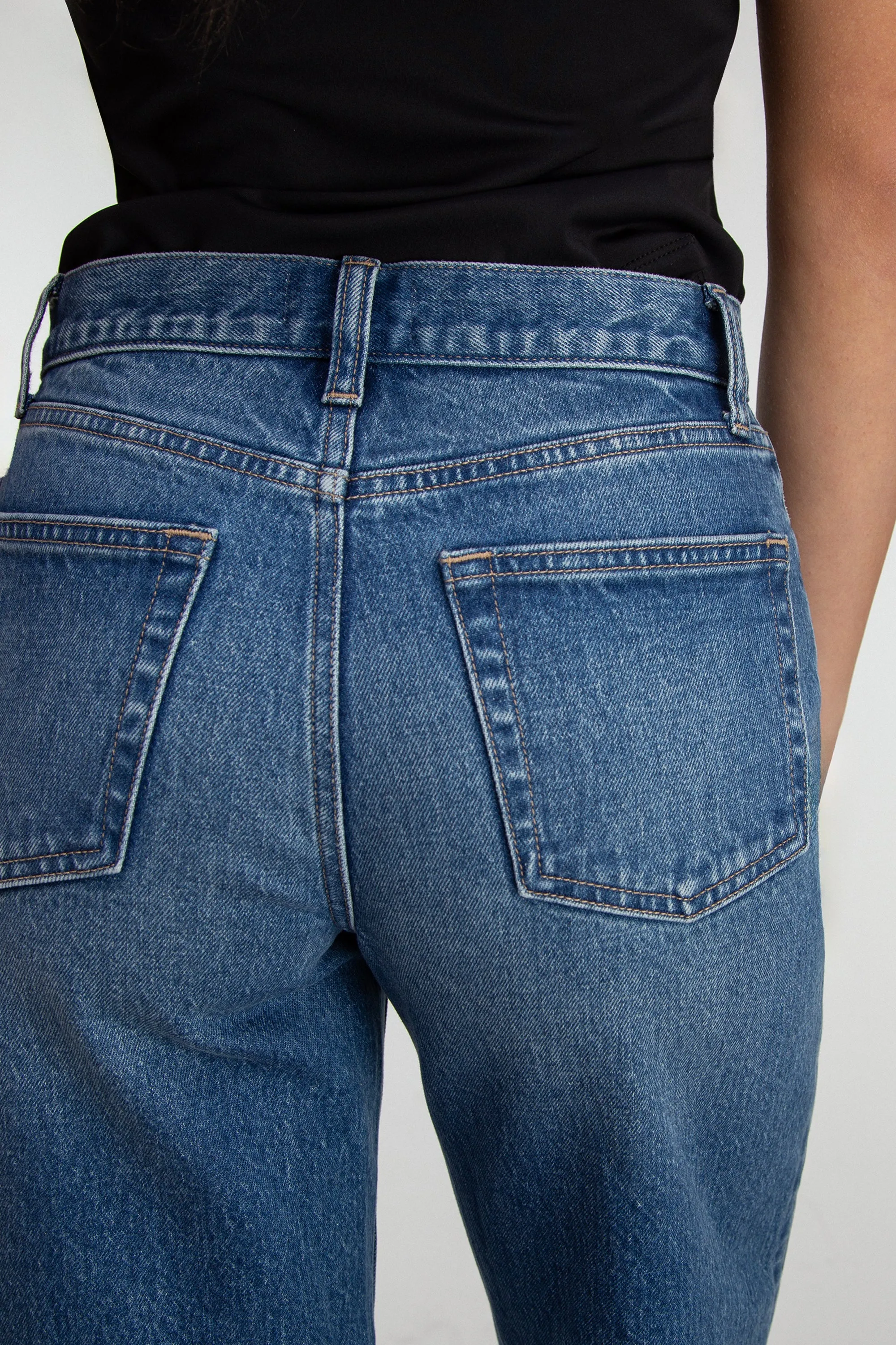Mid-Rise Straight Leg Jean sold by OAK AND FORT product image thumbnail 5