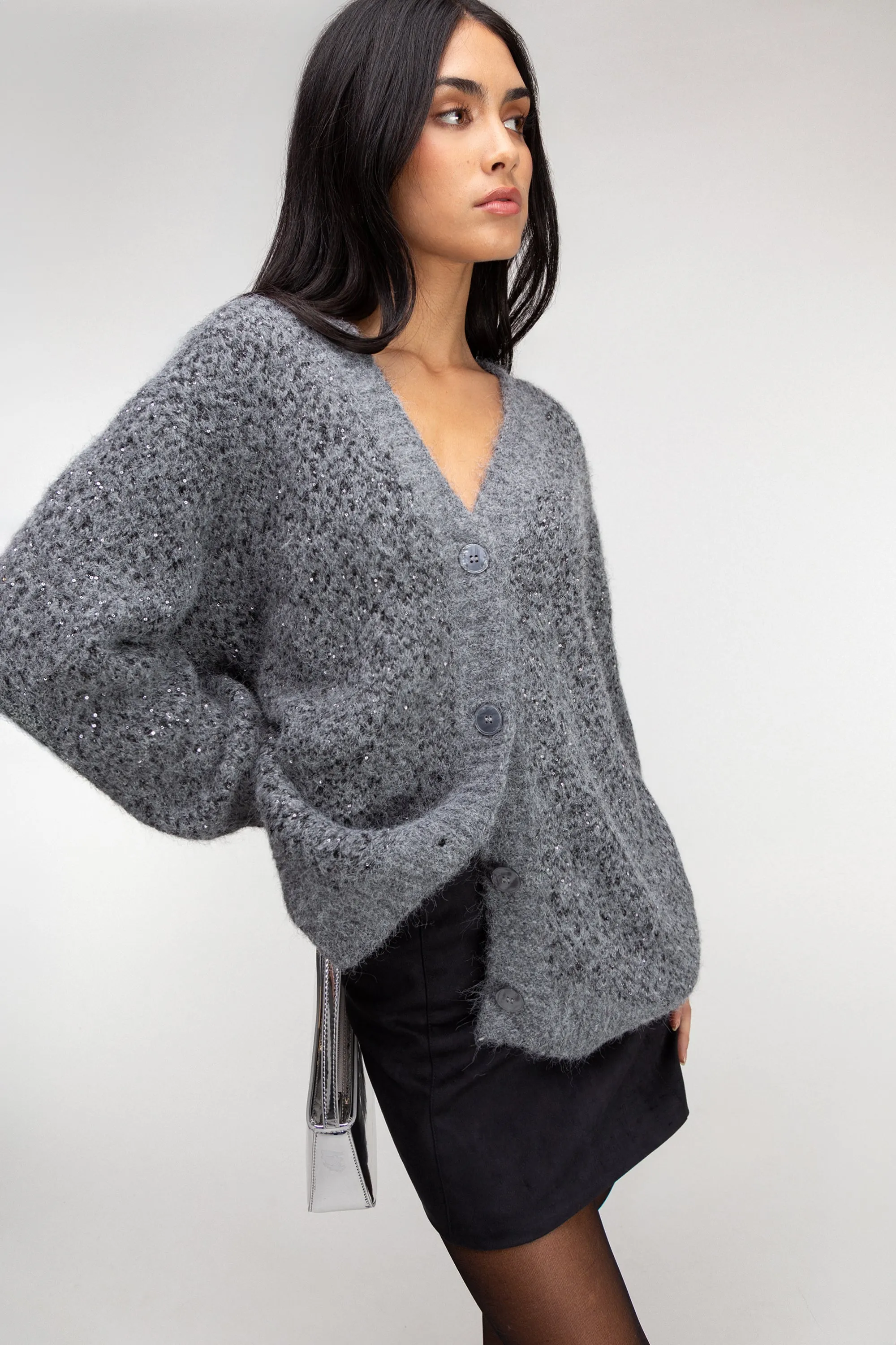 SPARKLY OVERSIZED CARDIGAN sold by OAK AND FORT