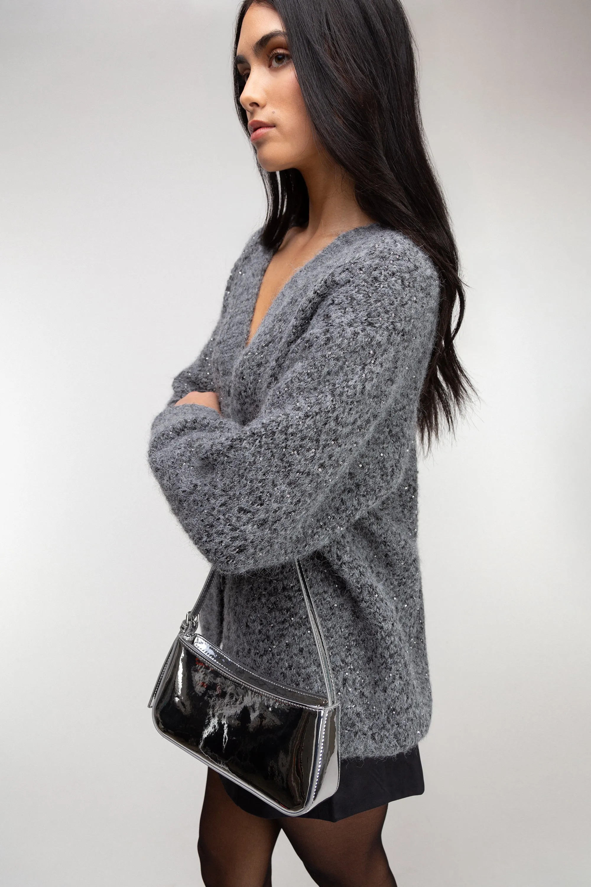 SPARKLY OVERSIZED CARDIGAN sold by OAK AND FORT product image thumbnail 3