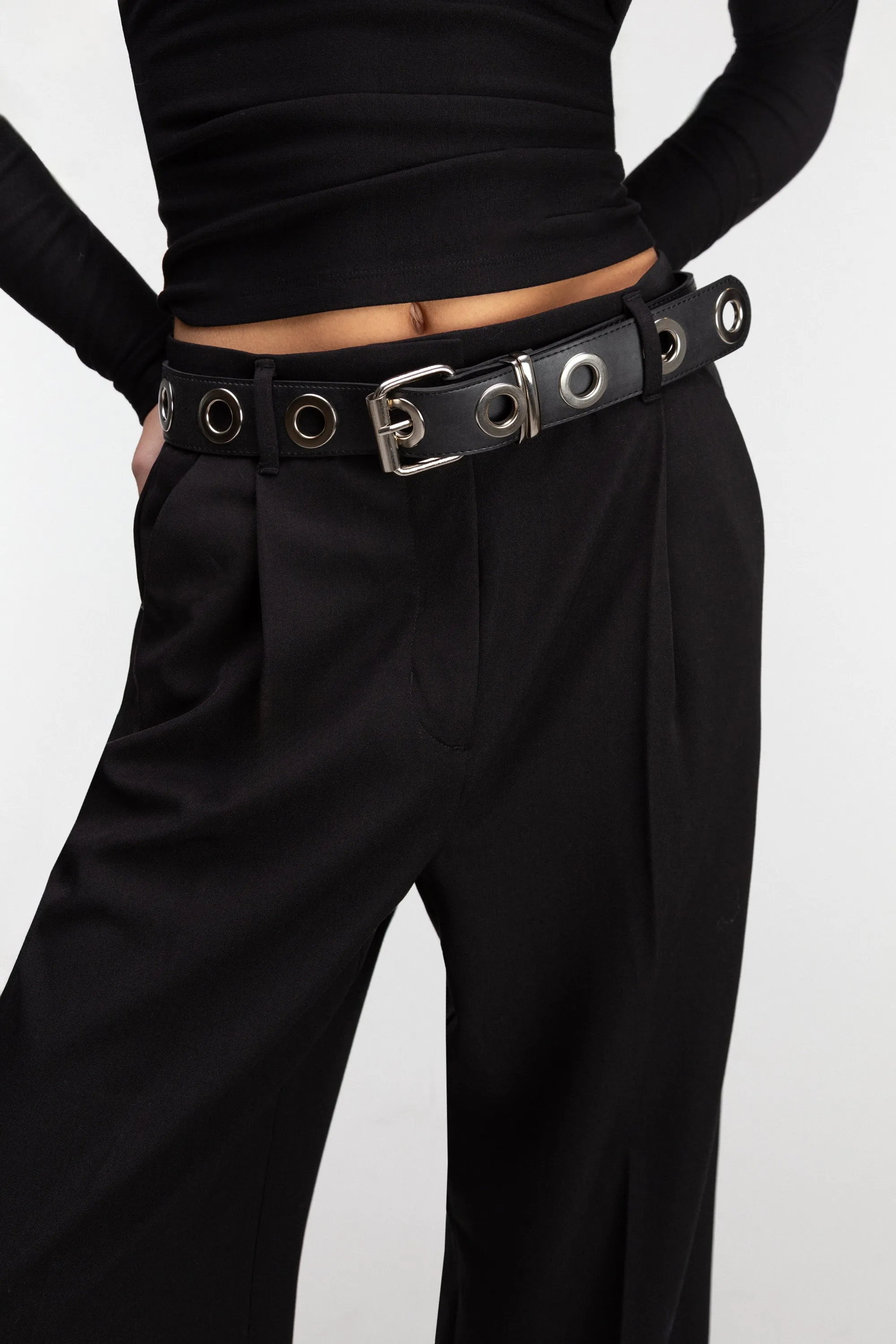VEGAN LEATHER EYELET BELT sold by OAK AND FORT