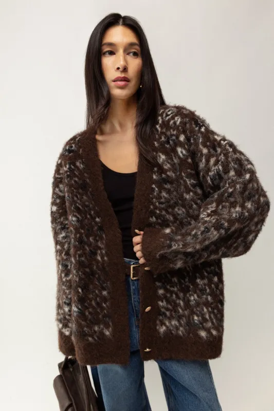 OVERSIZED LEOPARD PRINT CARDIGAN sold by OAK AND FORT