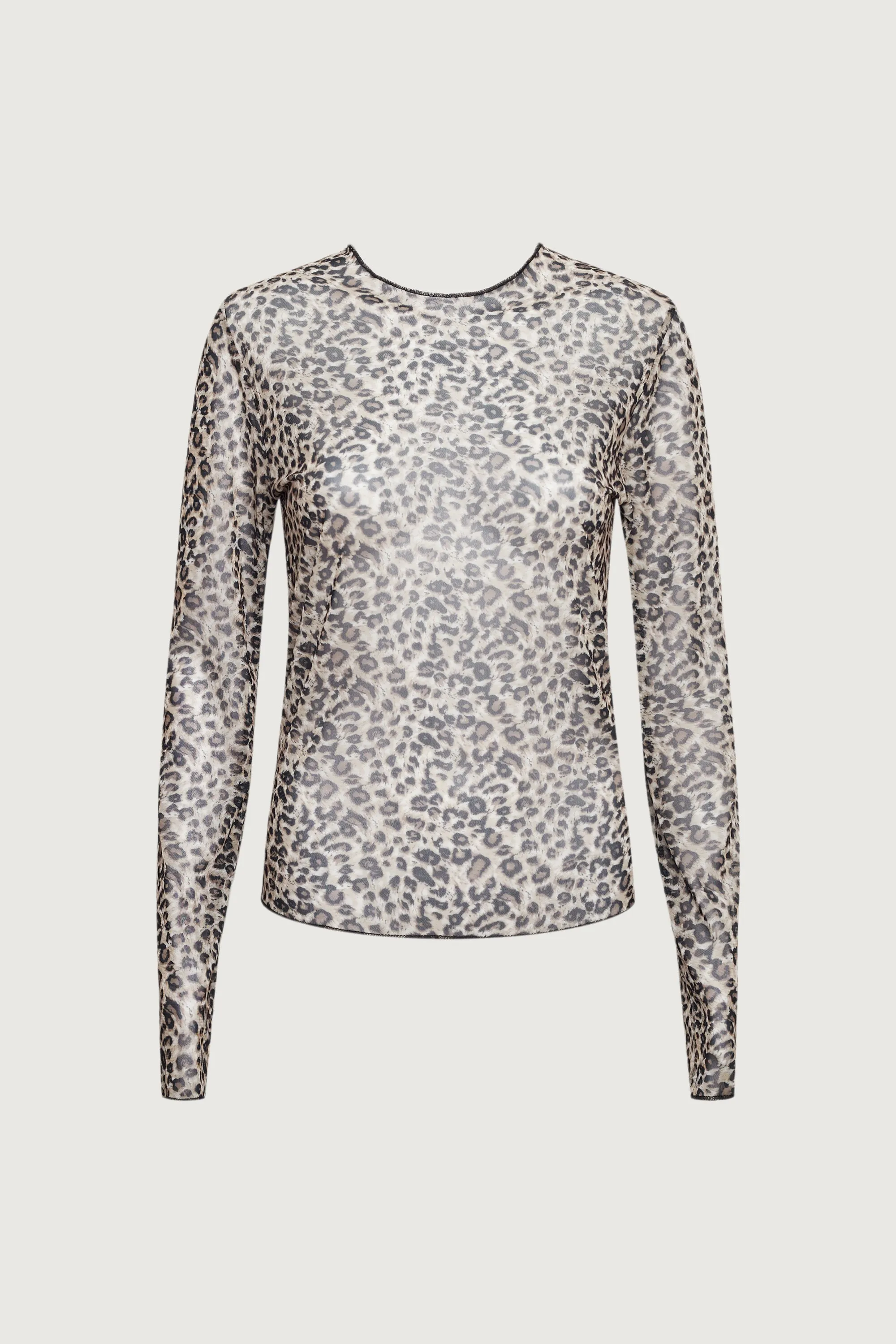 SHEER LEOPARD PRINT TOP sold by OAK AND FORT product image thumbnail 5