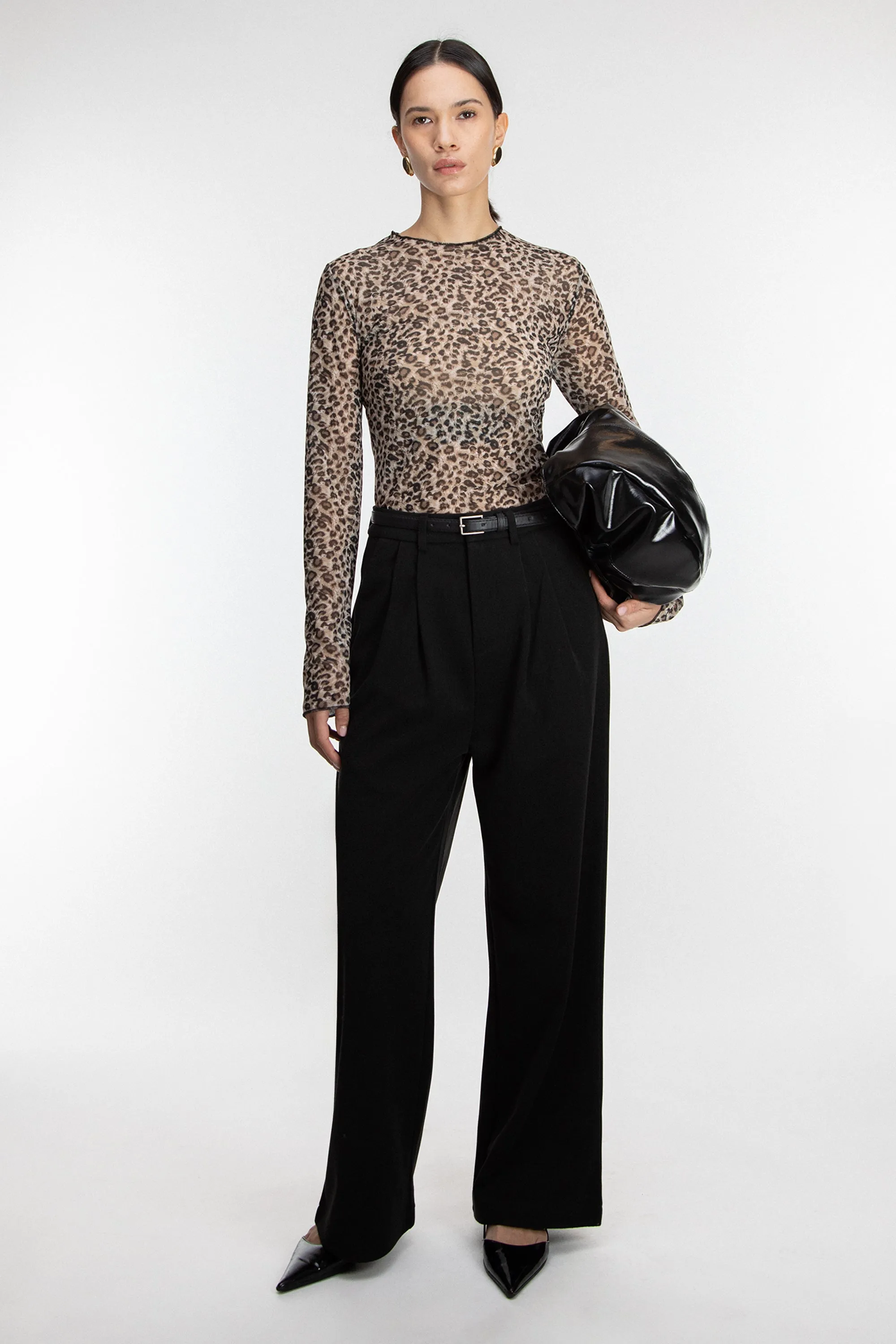 SHEER LEOPARD PRINT TOP sold by OAK AND FORT product image thumbnail 2