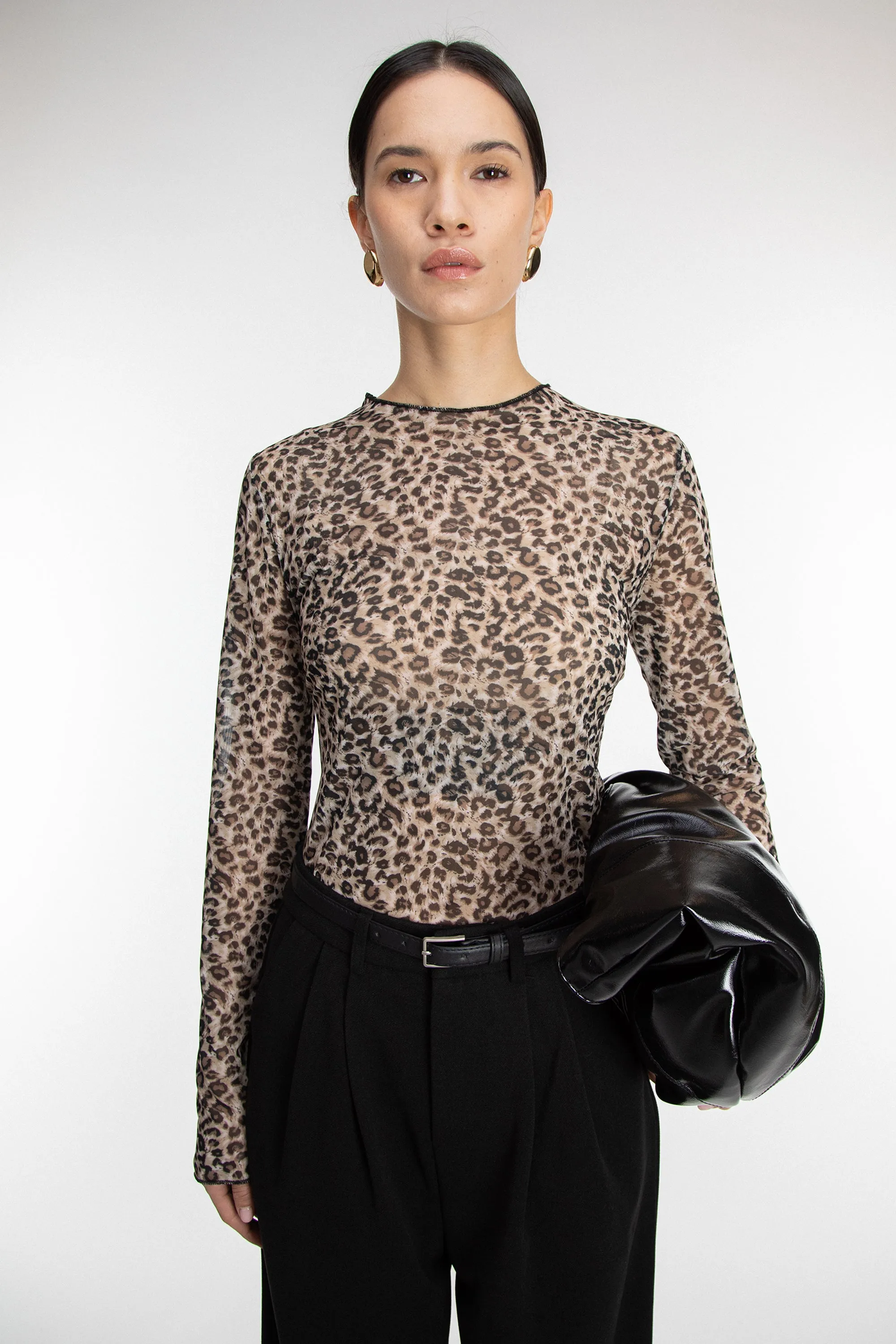SHEER LEOPARD PRINT TOP sold by OAK AND FORT