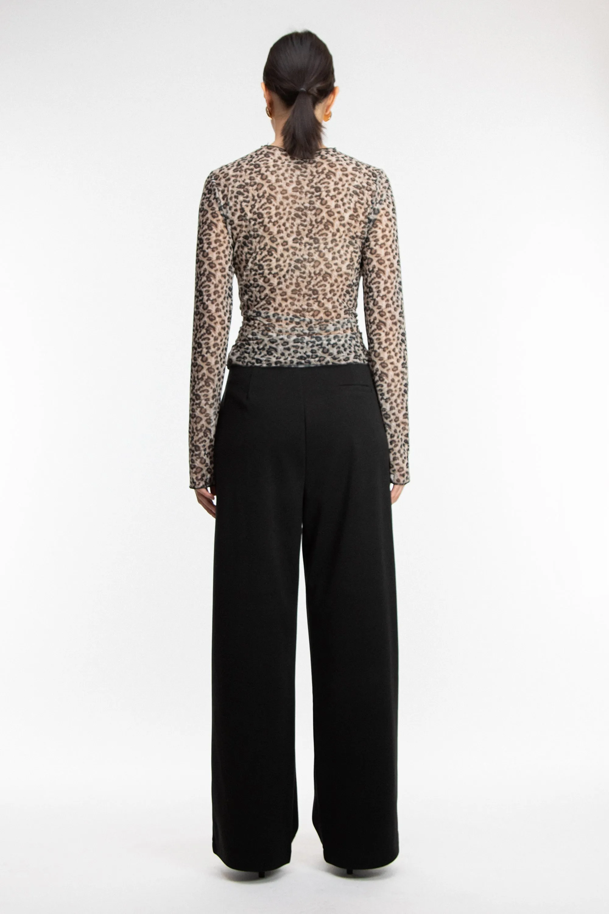 SHEER LEOPARD PRINT TOP sold by OAK AND FORT product image thumbnail 4